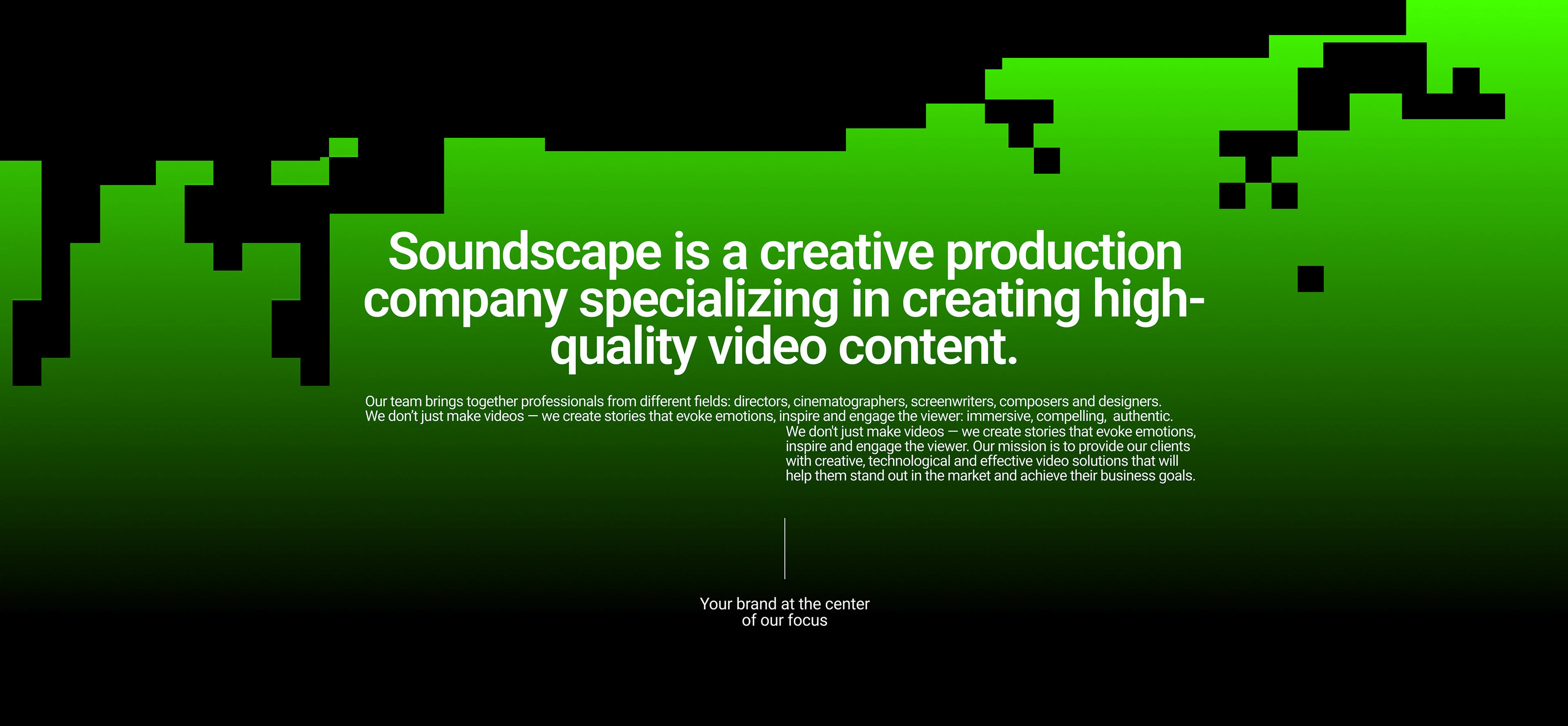 Website design l Soundscape: video production studio — Изображение №2 — Интерфейсы, Анимация на Dprofile
