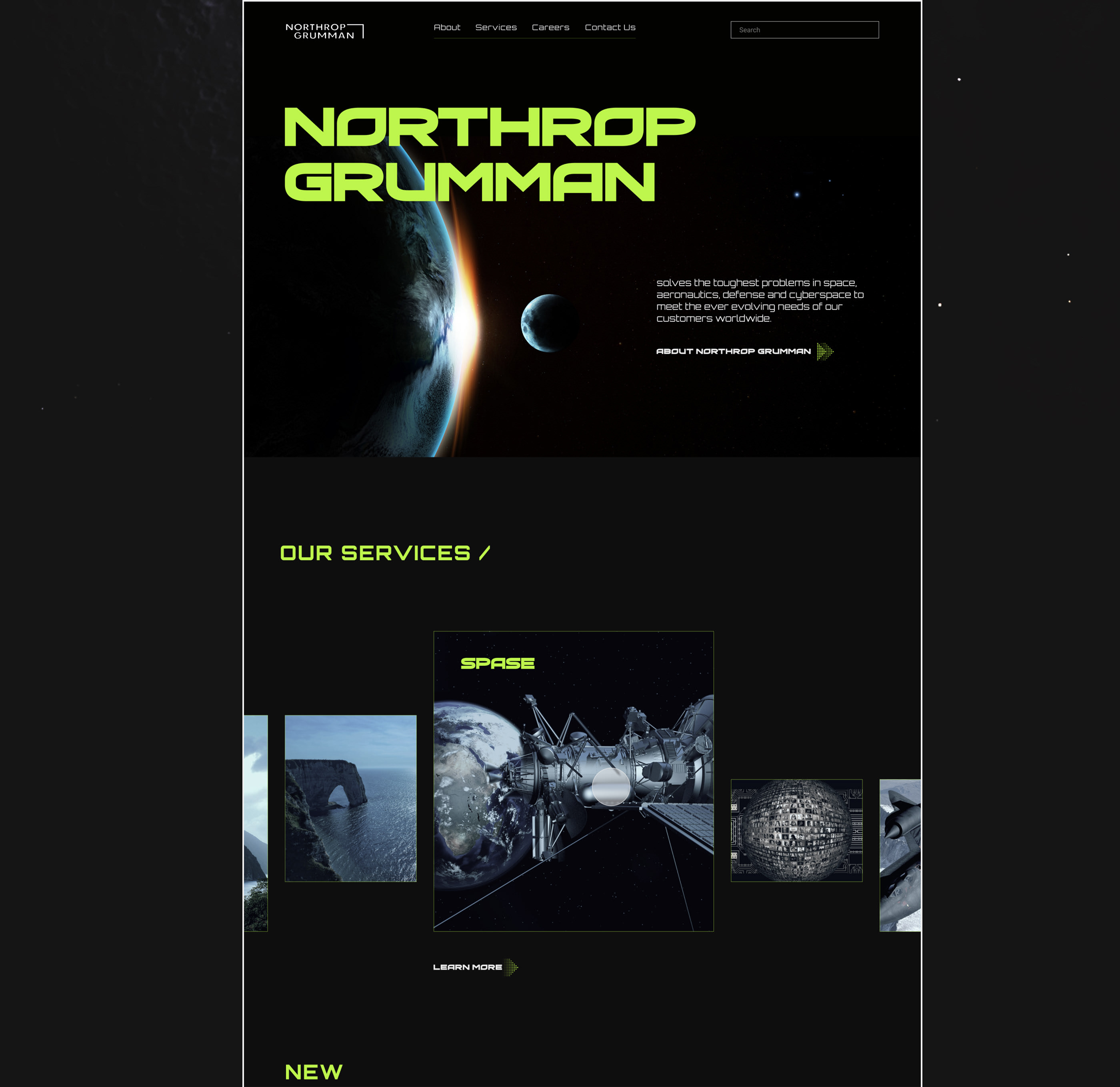 Corporate Website Redesign NORTHROP GRUMMAN — Изображение №2 — Интерфейсы на Dprofile