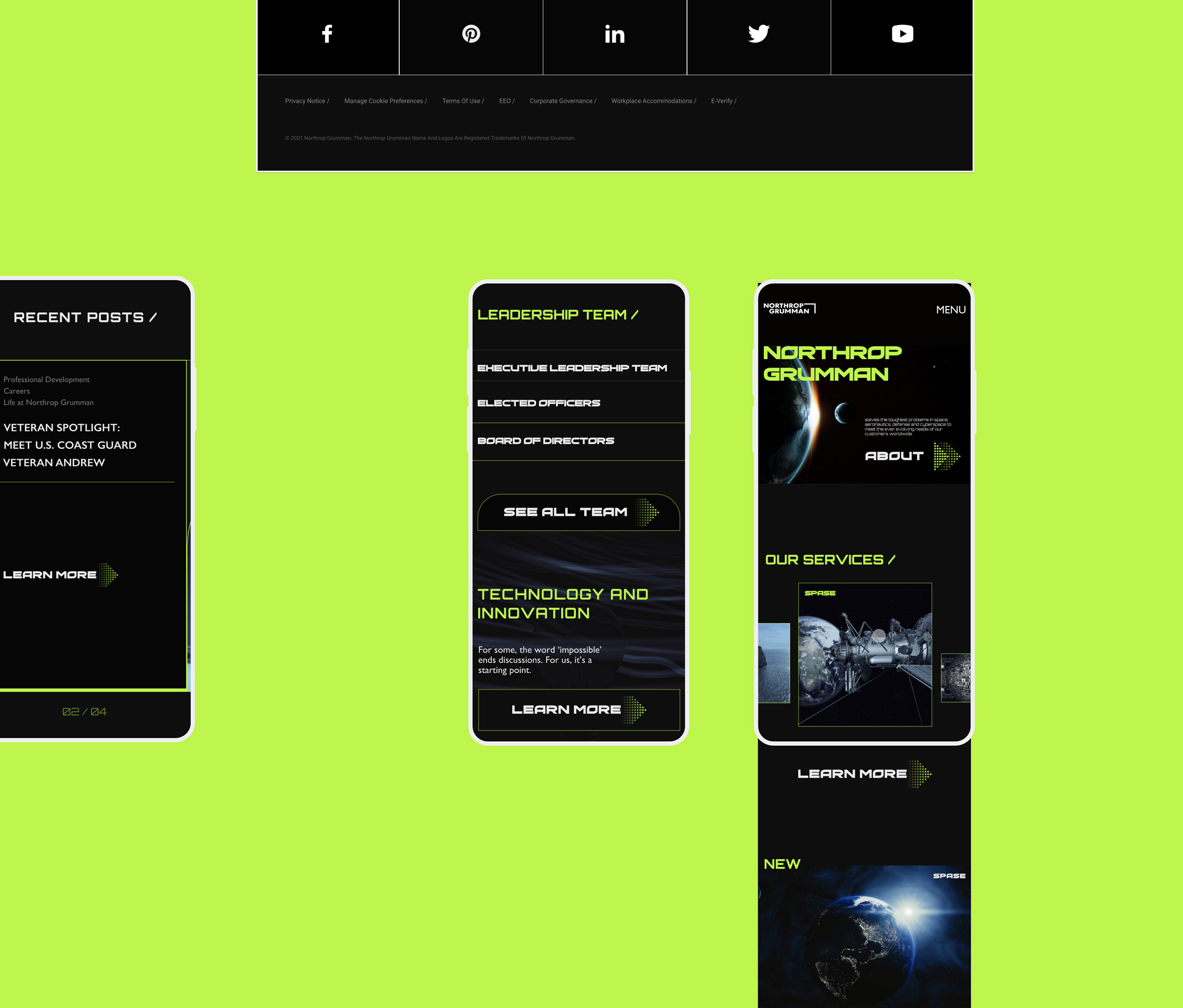 Corporate Website Redesign NORTHROP GRUMMAN — Изображение №4 — Интерфейсы на Dprofile