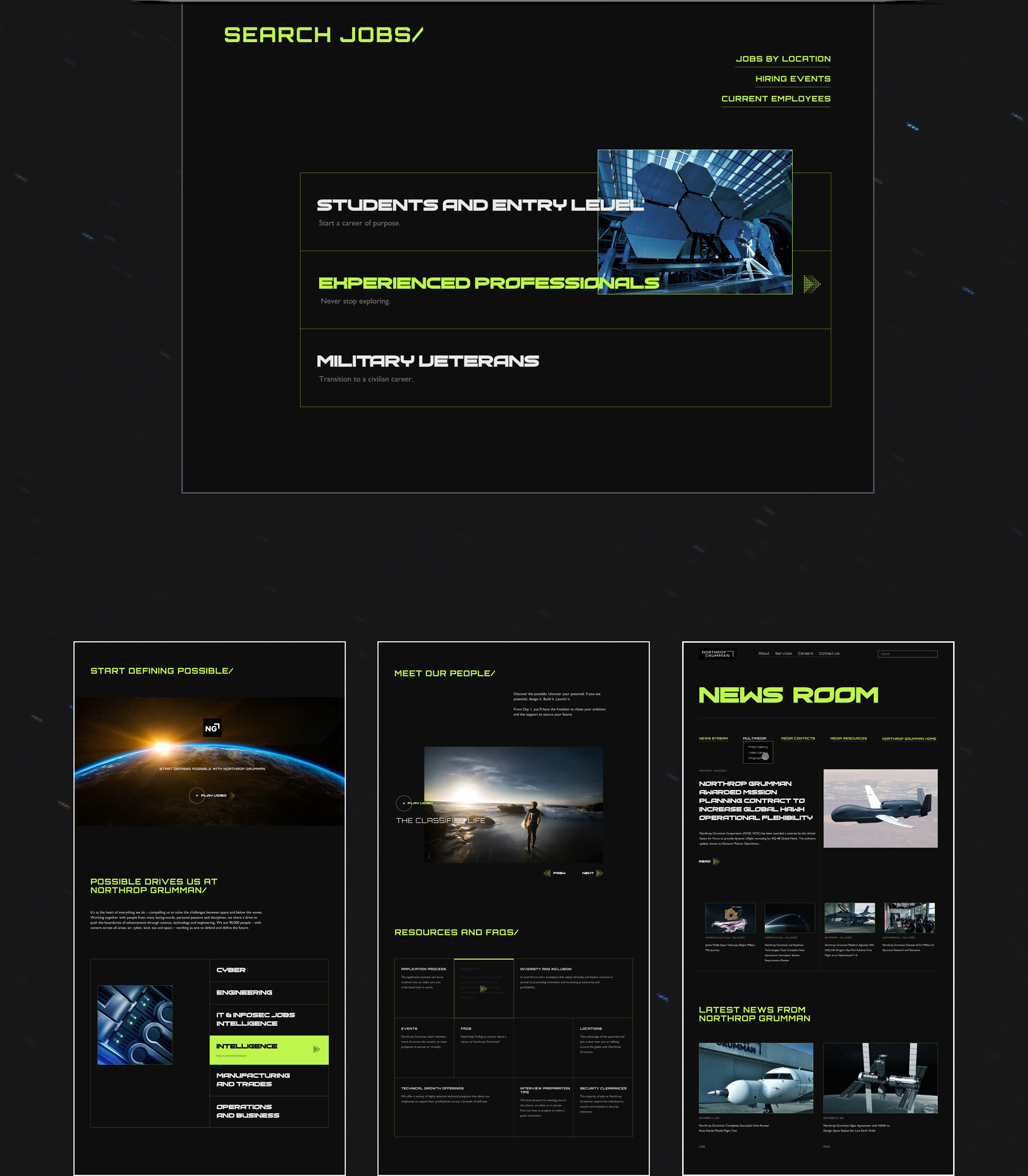 Corporate Website Redesign NORTHROP GRUMMAN — Изображение №12 — Интерфейсы на Dprofile
