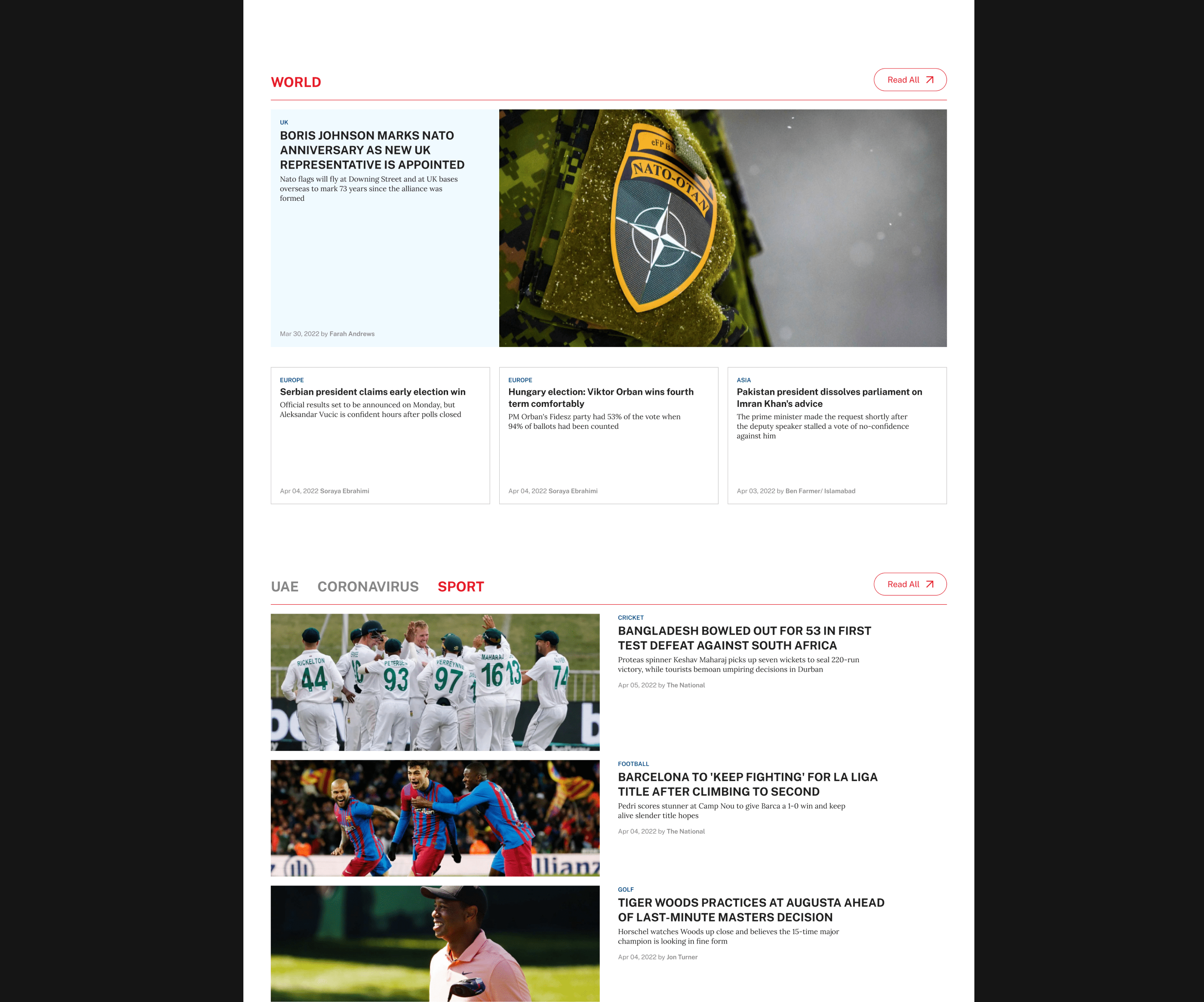 News Site Redesign The National — Изображение №3 — Интерфейсы на Dprofile