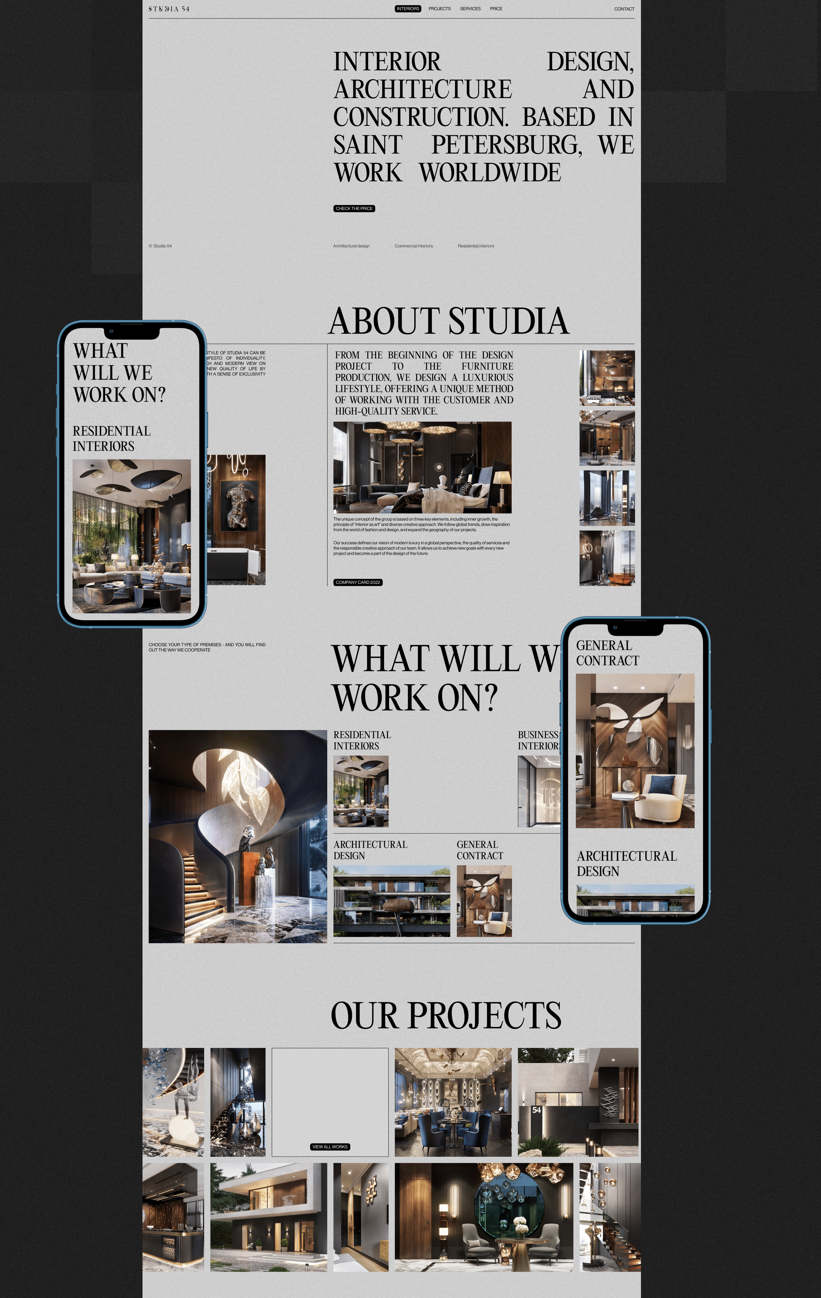 Interior design website — Изображение №2 — Интерфейсы, Брендинг на Dprofile