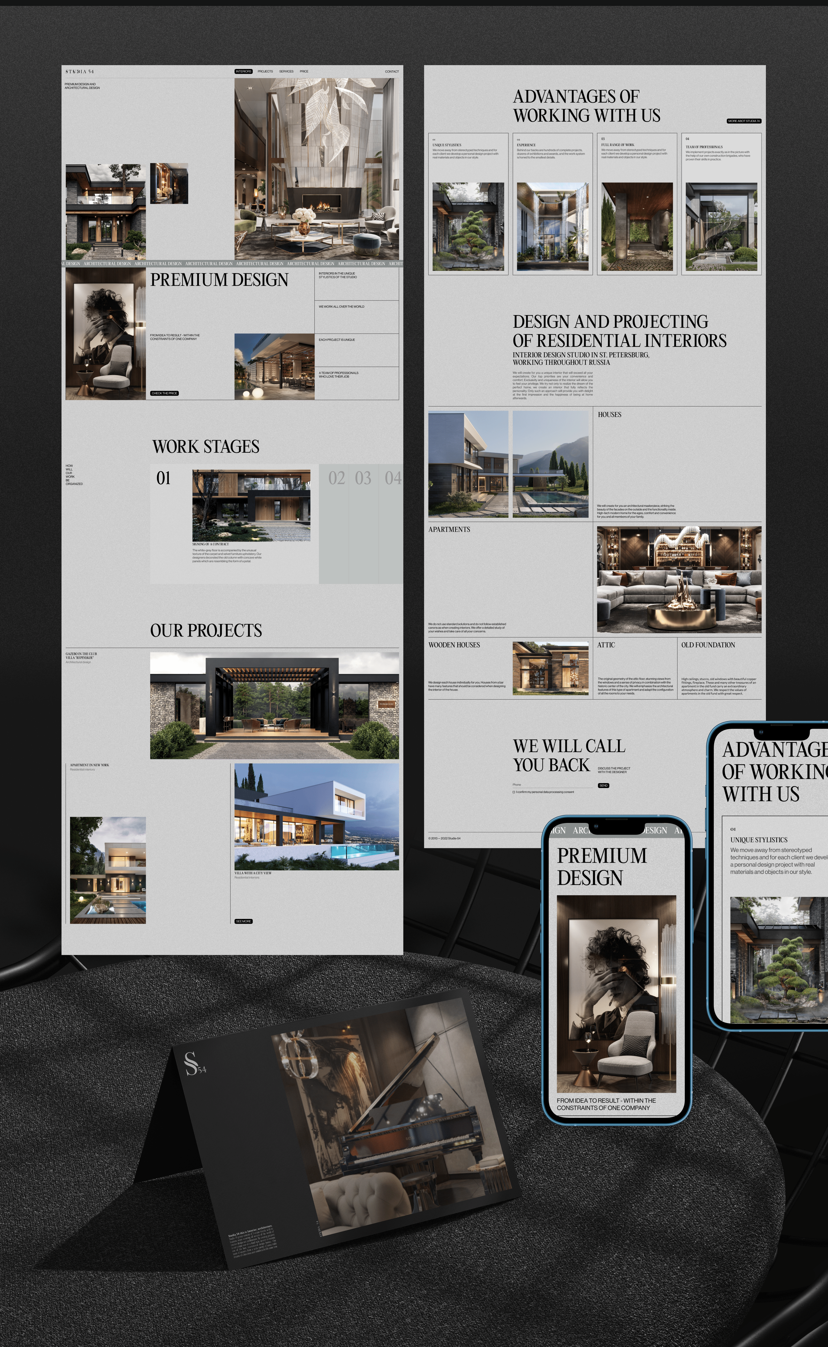 Interior design website — Изображение №5 — Интерфейсы, Брендинг на Dprofile