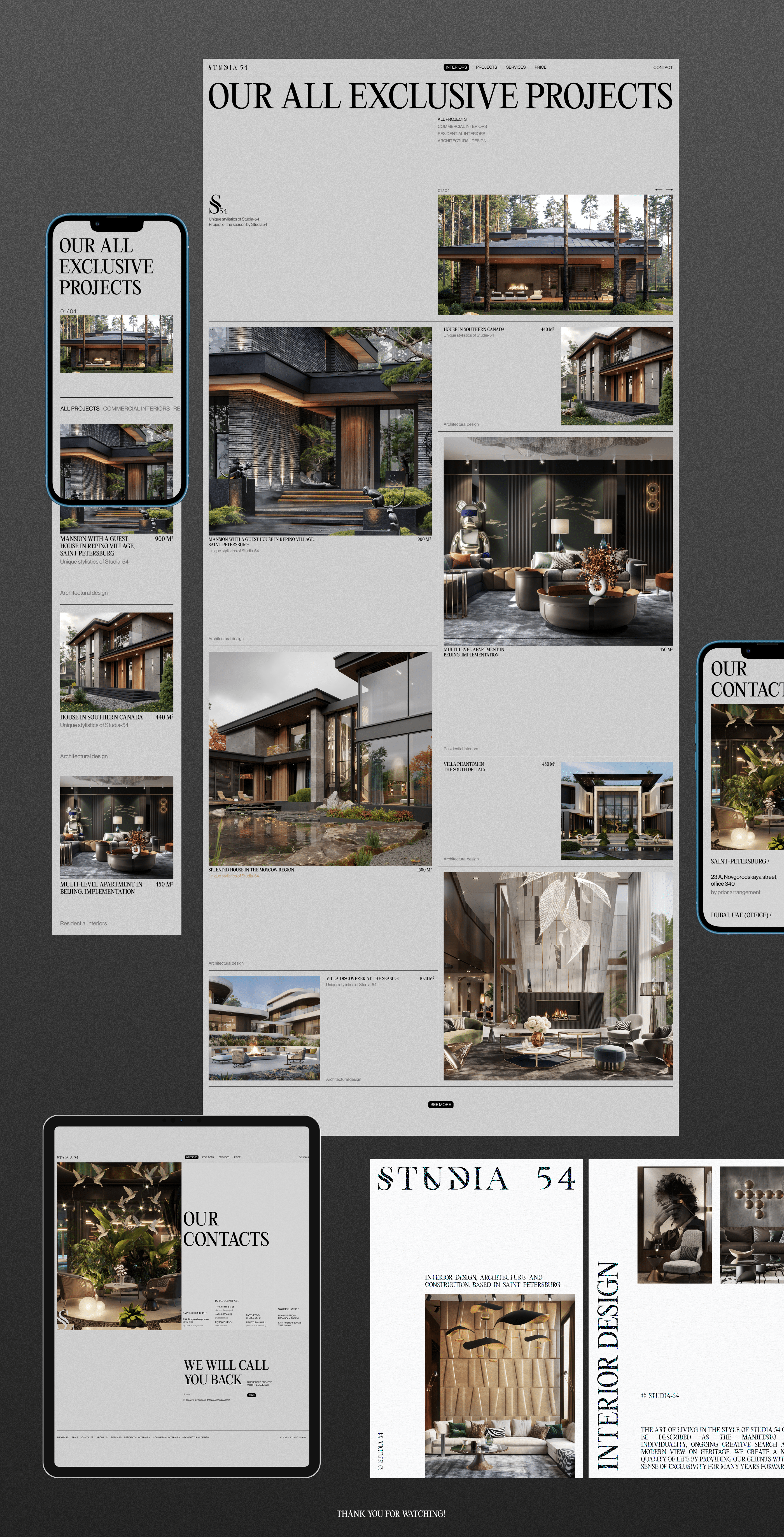 Interior design website — Изображение №9 — Интерфейсы, Брендинг на Dprofile