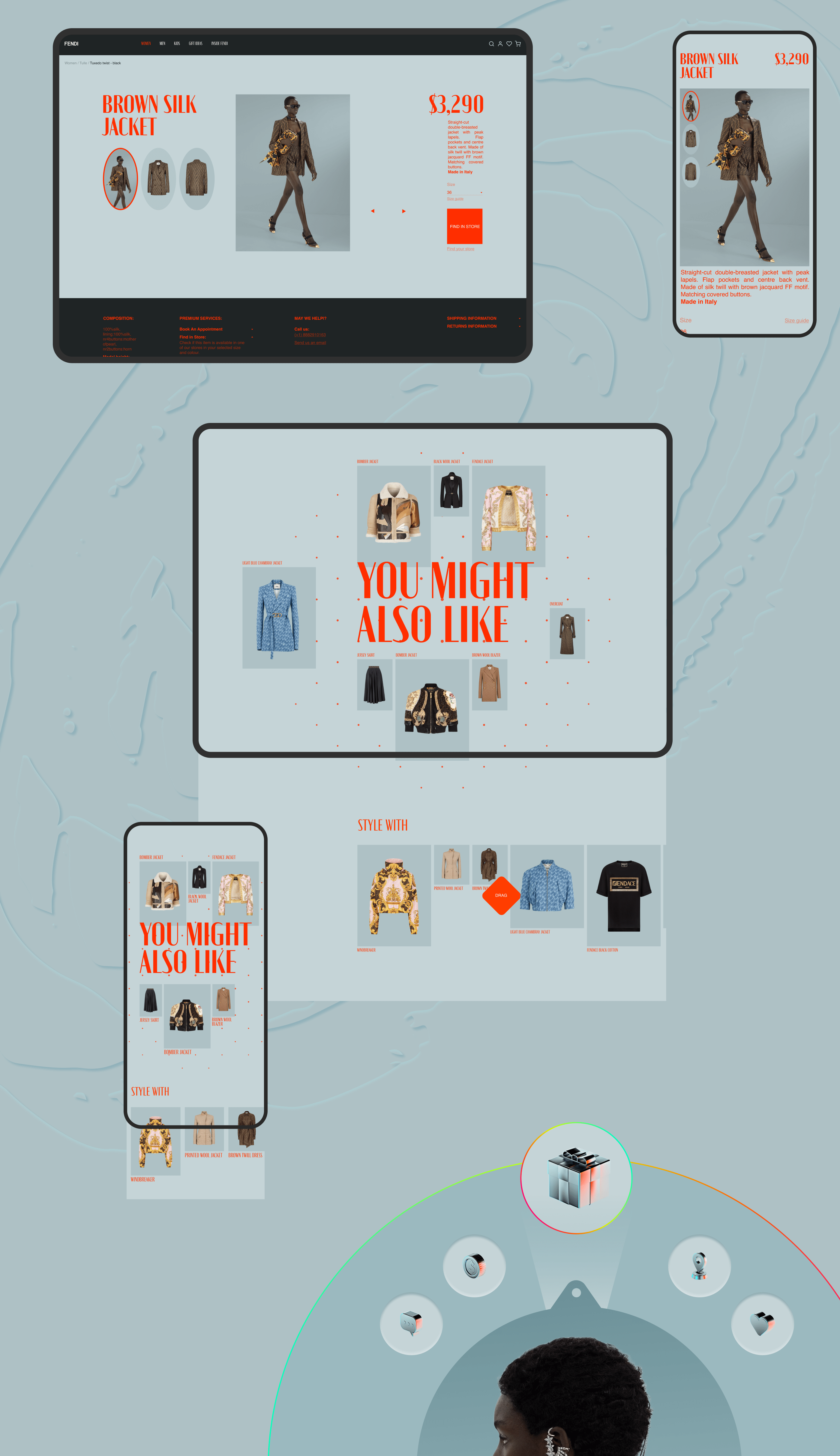FENDI - Redesign concept e-commerce — Изображение №8 — Интерфейсы, Брендинг, Графика на Dprofile