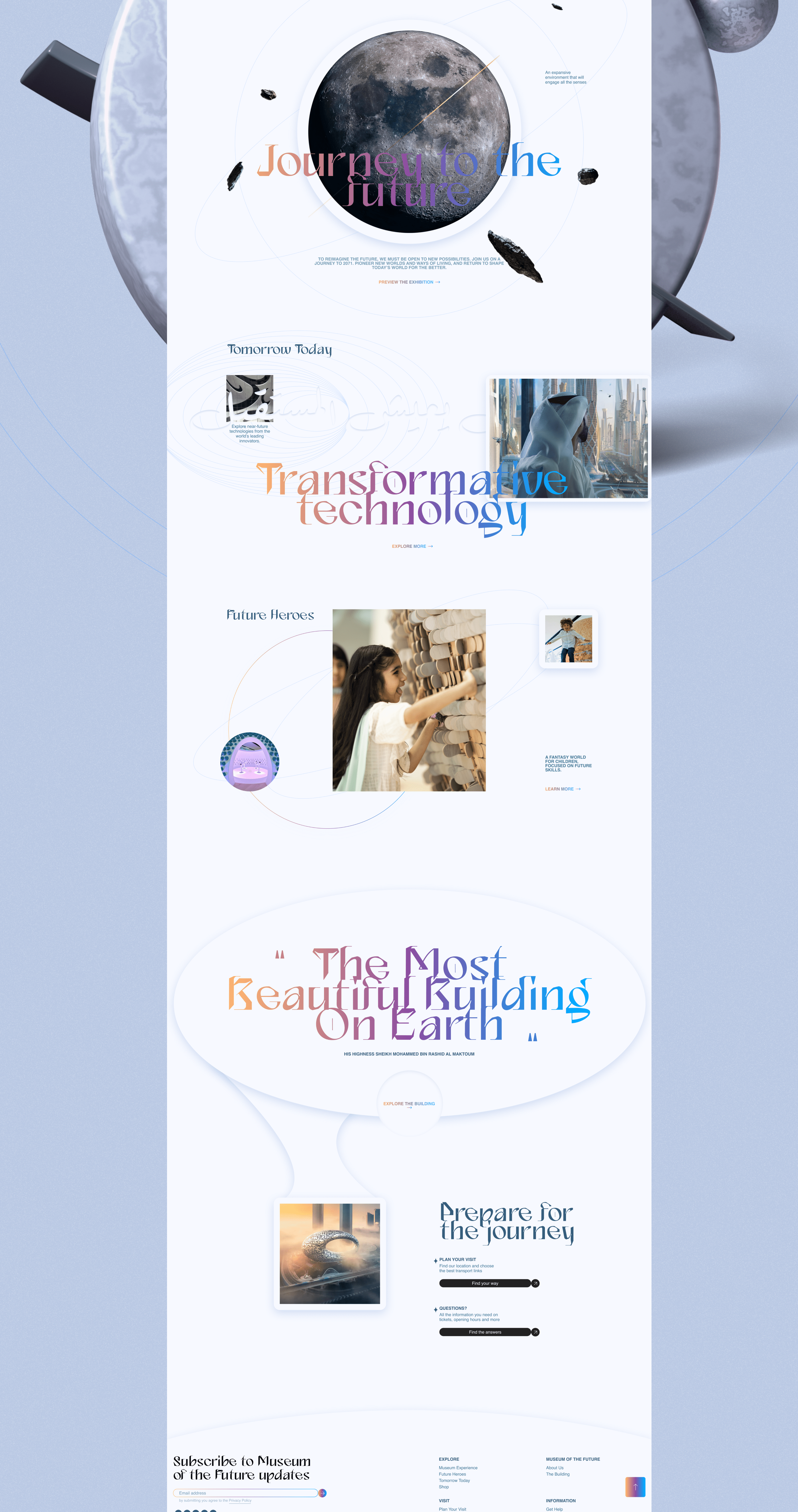 THE MUSEUM OF THE FUTURE | Redesign concept — Изображение №2 — Интерфейсы, Брендинг на Dprofile