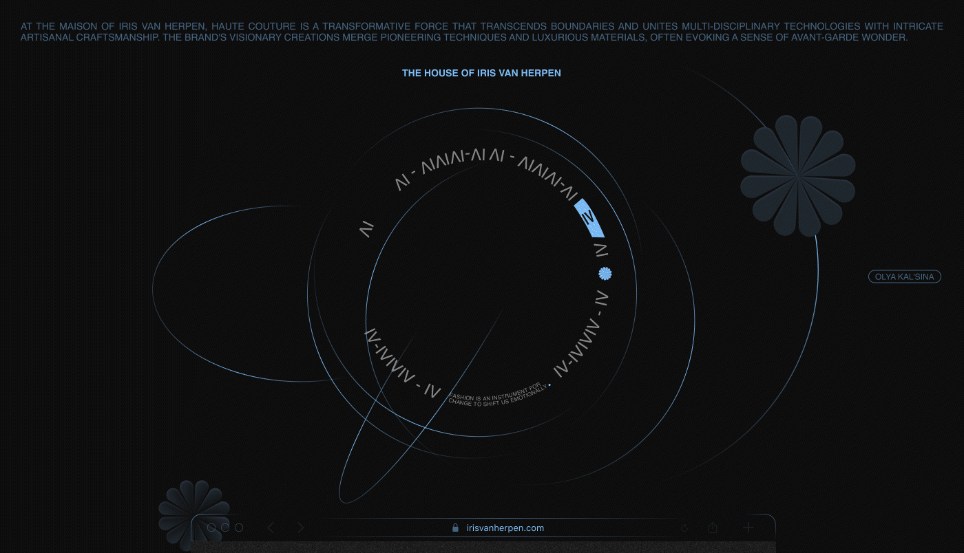 IRIS VAN HERPEN | E-COM — Изображение №1 — Интерфейсы на Dprofile