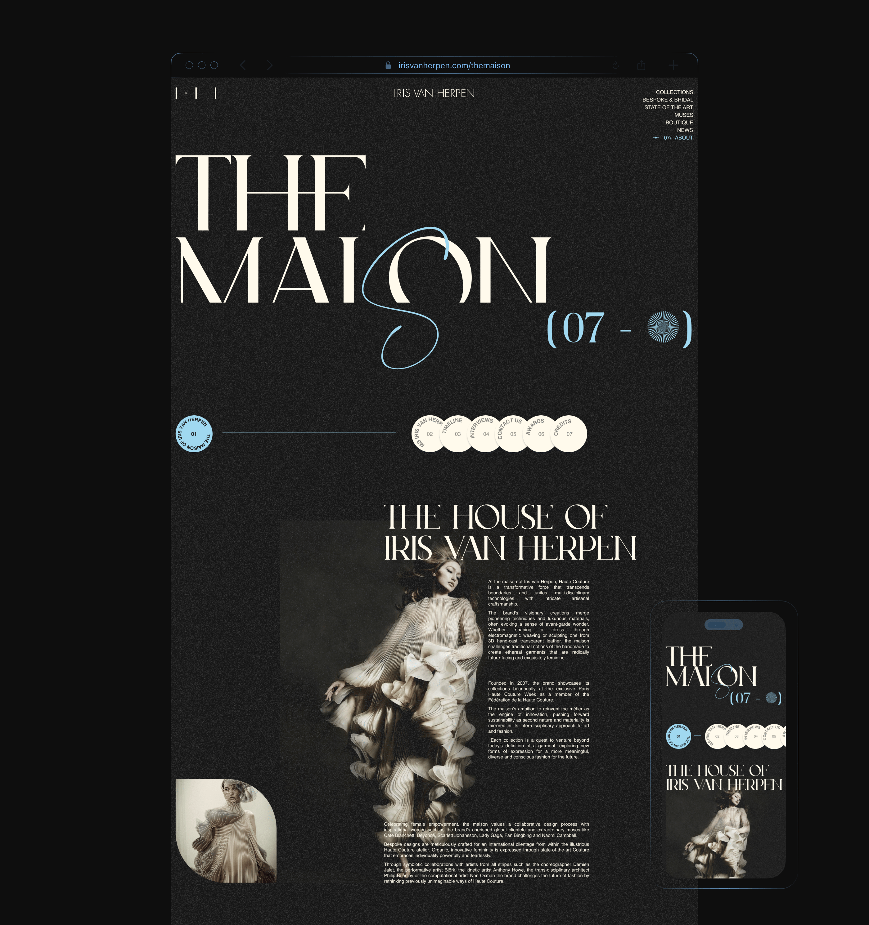 IRIS VAN HERPEN | E-COM — Изображение №9 — Интерфейсы на Dprofile