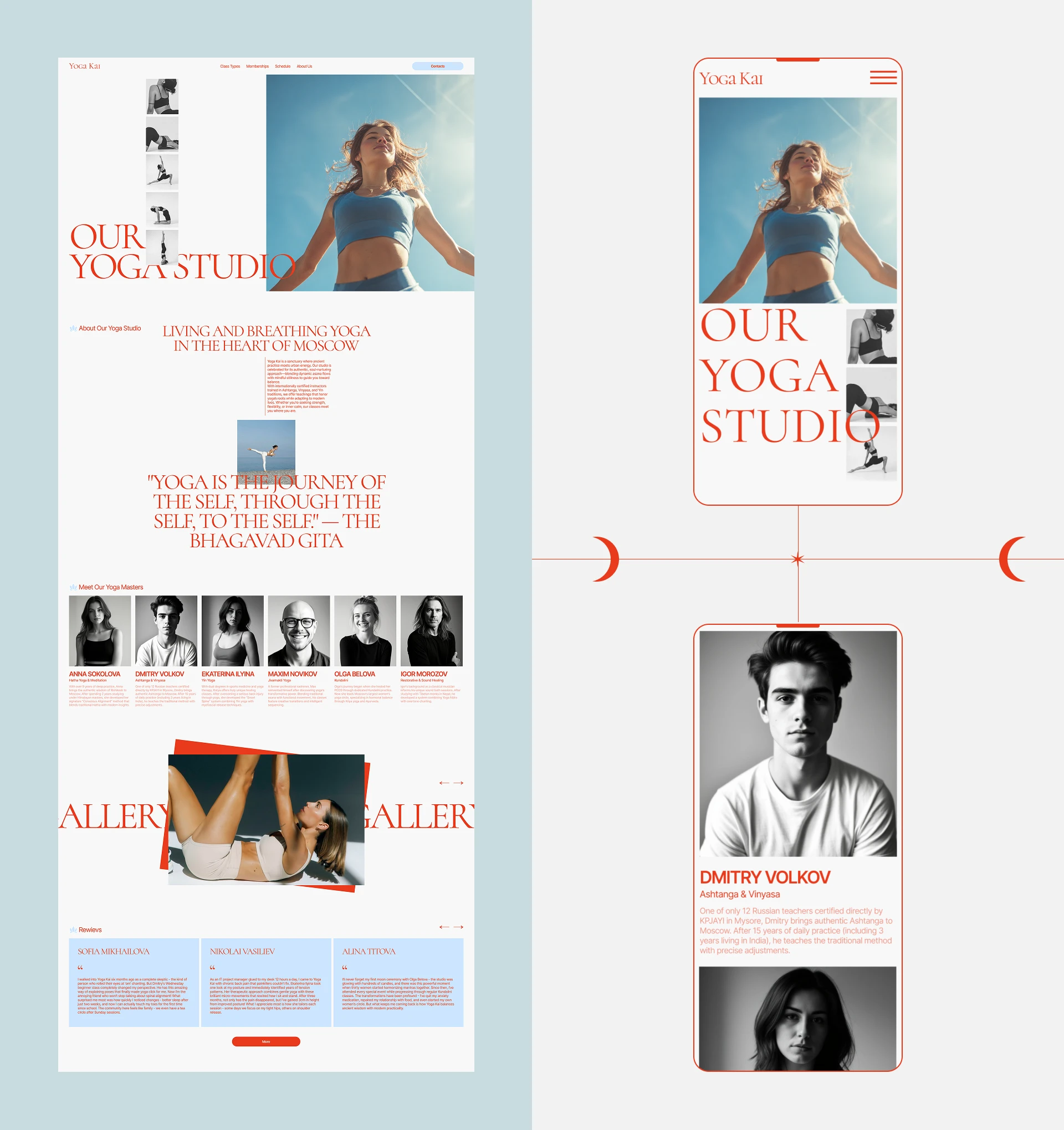 YYOGA KAI | CORPORATE WEBSITE — Изображение №10 — Интерфейсы, Брендинг на Dprofile