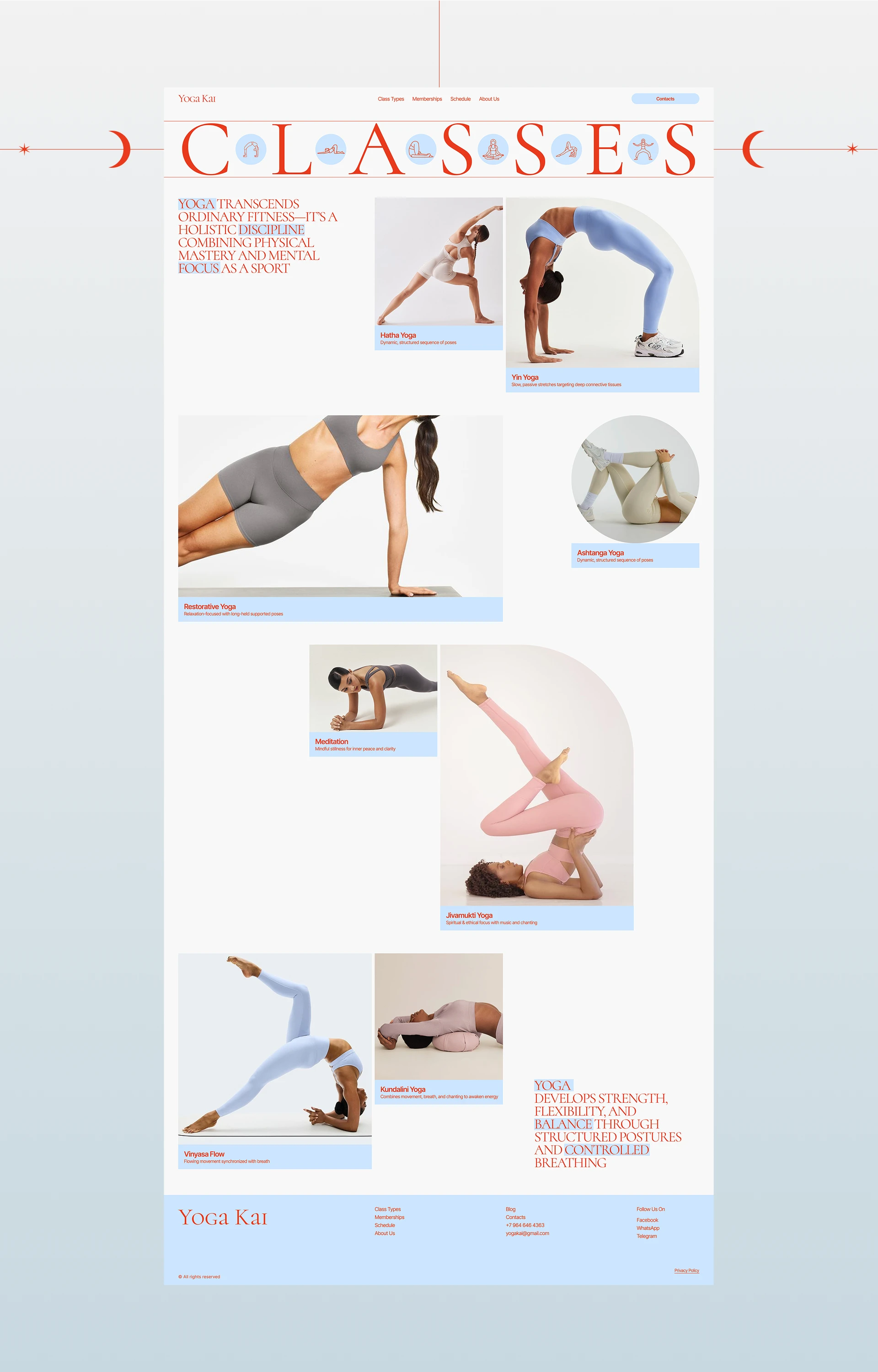 YYOGA KAI | CORPORATE WEBSITE — Изображение №6 — Интерфейсы, Брендинг на Dprofile