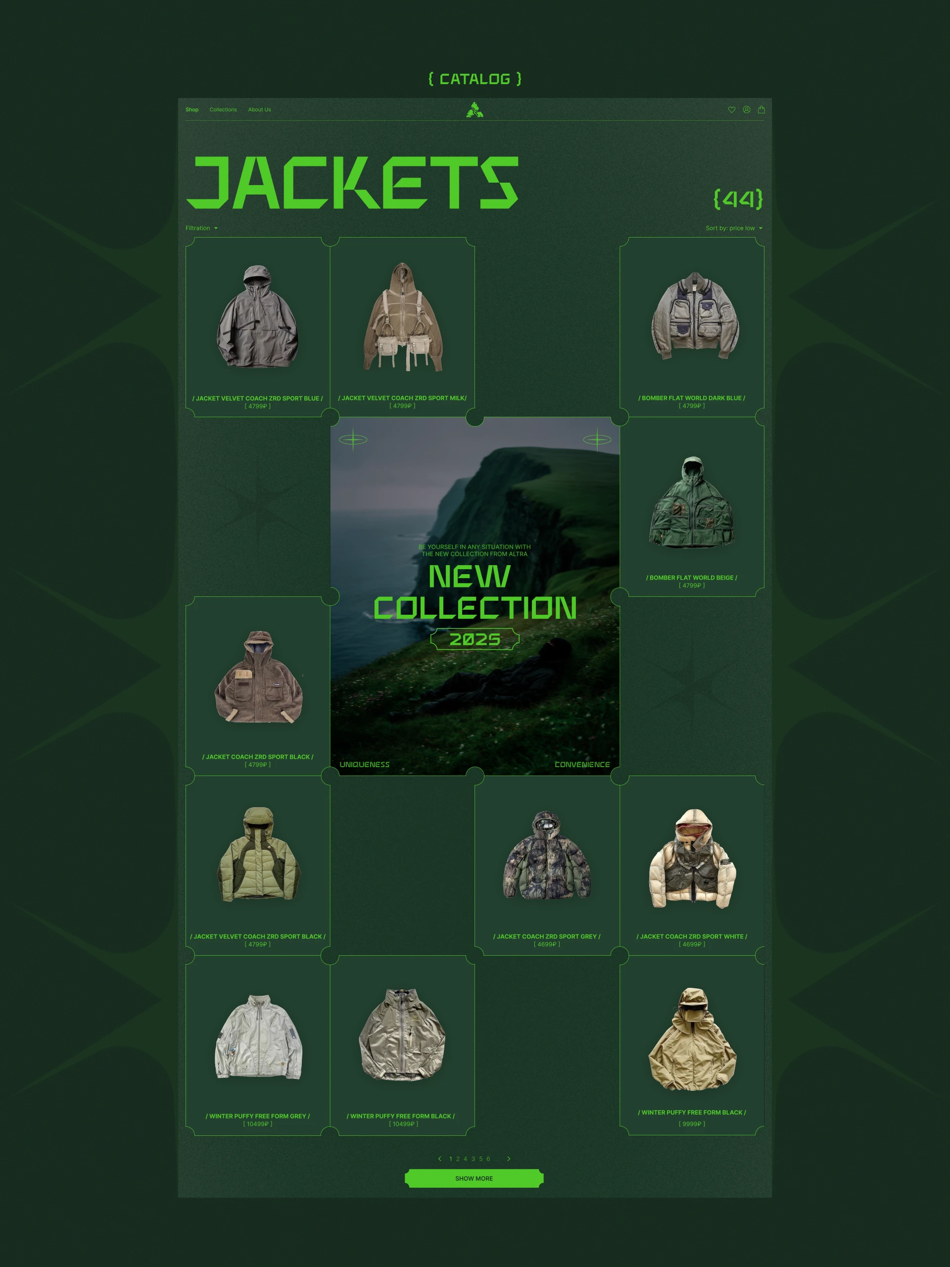 ALTRA | ONLINE STORE — Изображение №5 — Интерфейсы, Графика на Dprofile