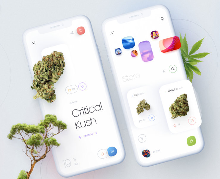 Cannabis E-Commerce UI Concept — Интерфейсы, Графика на Dprofile