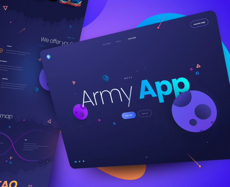 Crypto Landing Page — Интерфейсы, Графика на Dprofile