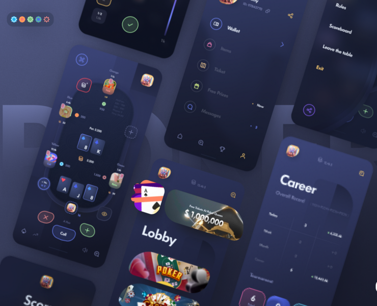 Poker Mobile App — Интерфейсы, Графика на Dprofile