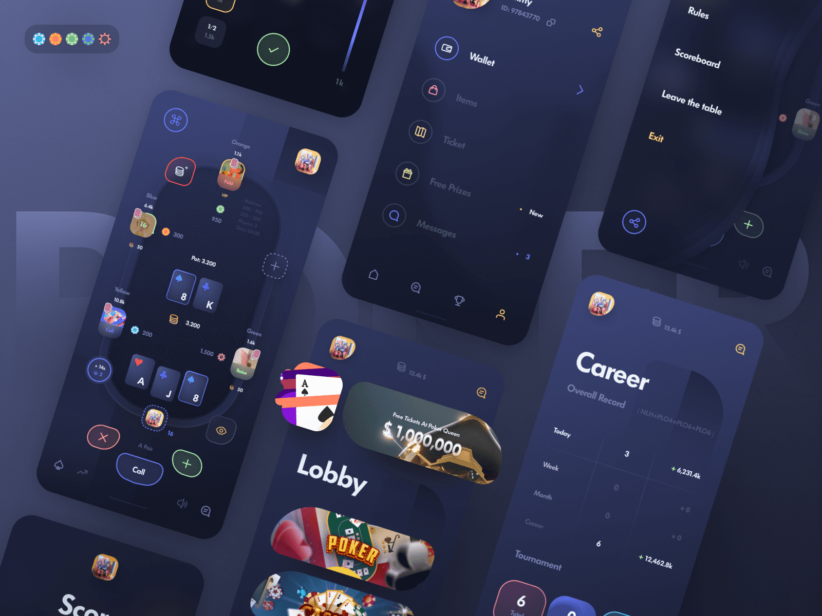 Poker Mobile App — Изображение №1 — Интерфейсы, Графика на Dprofile