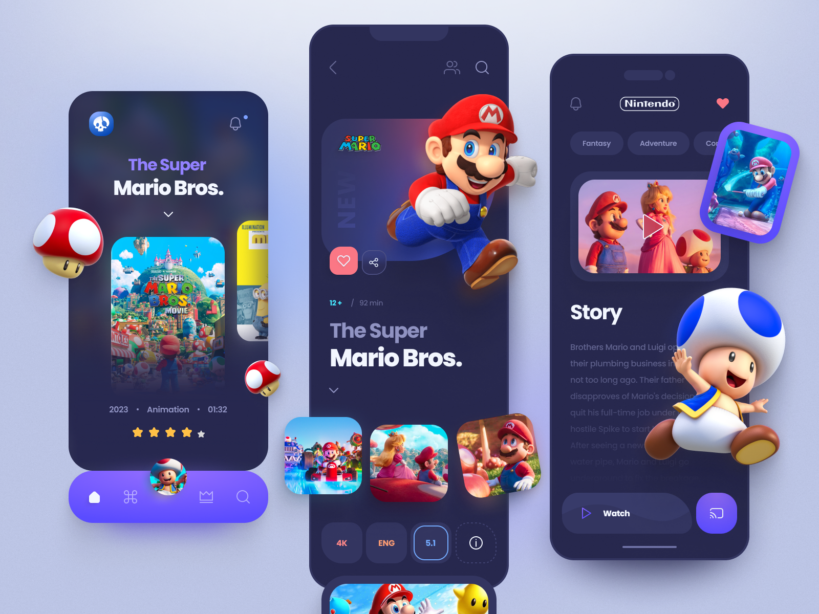 Super Mario App — Изображение №1 — Интерфейсы, Графика на Dprofile