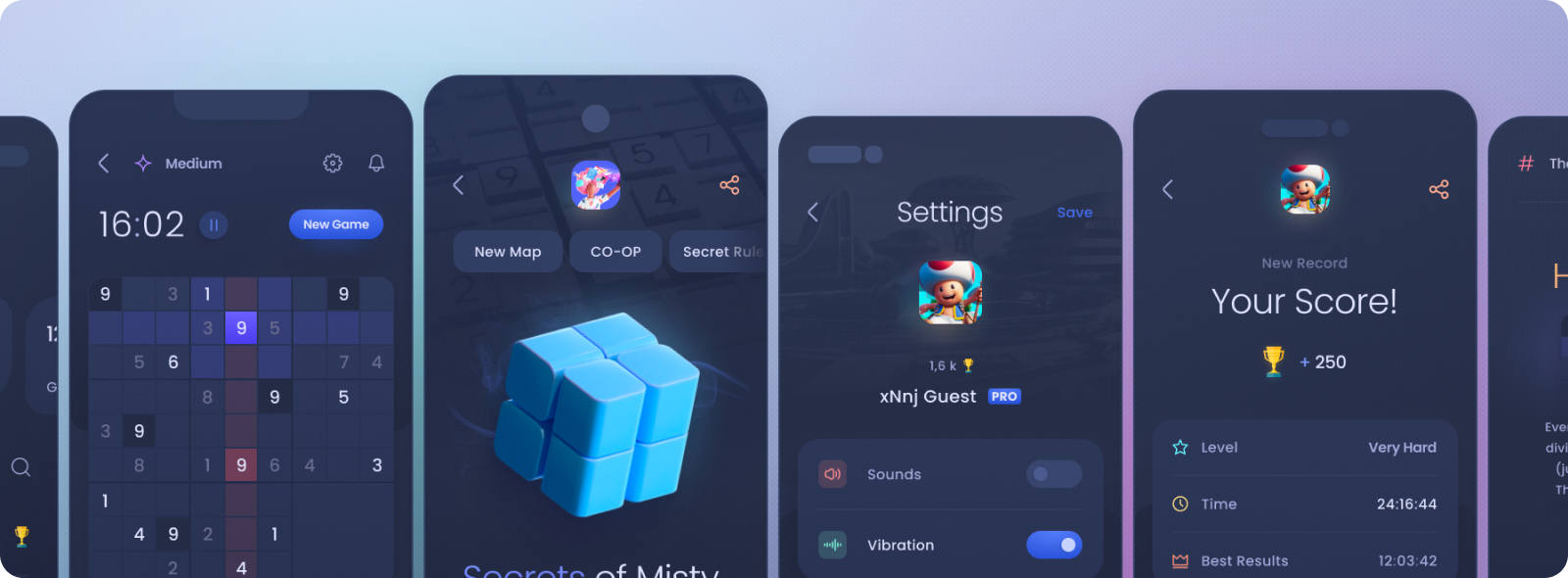 Sudoku Mobile App — Изображение №2 — Интерфейсы, Графика на Dprofile