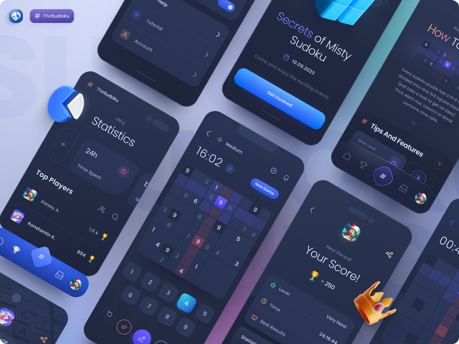 Sudoku Mobile App — Изображение №1 — Интерфейсы, Графика на Dprofile