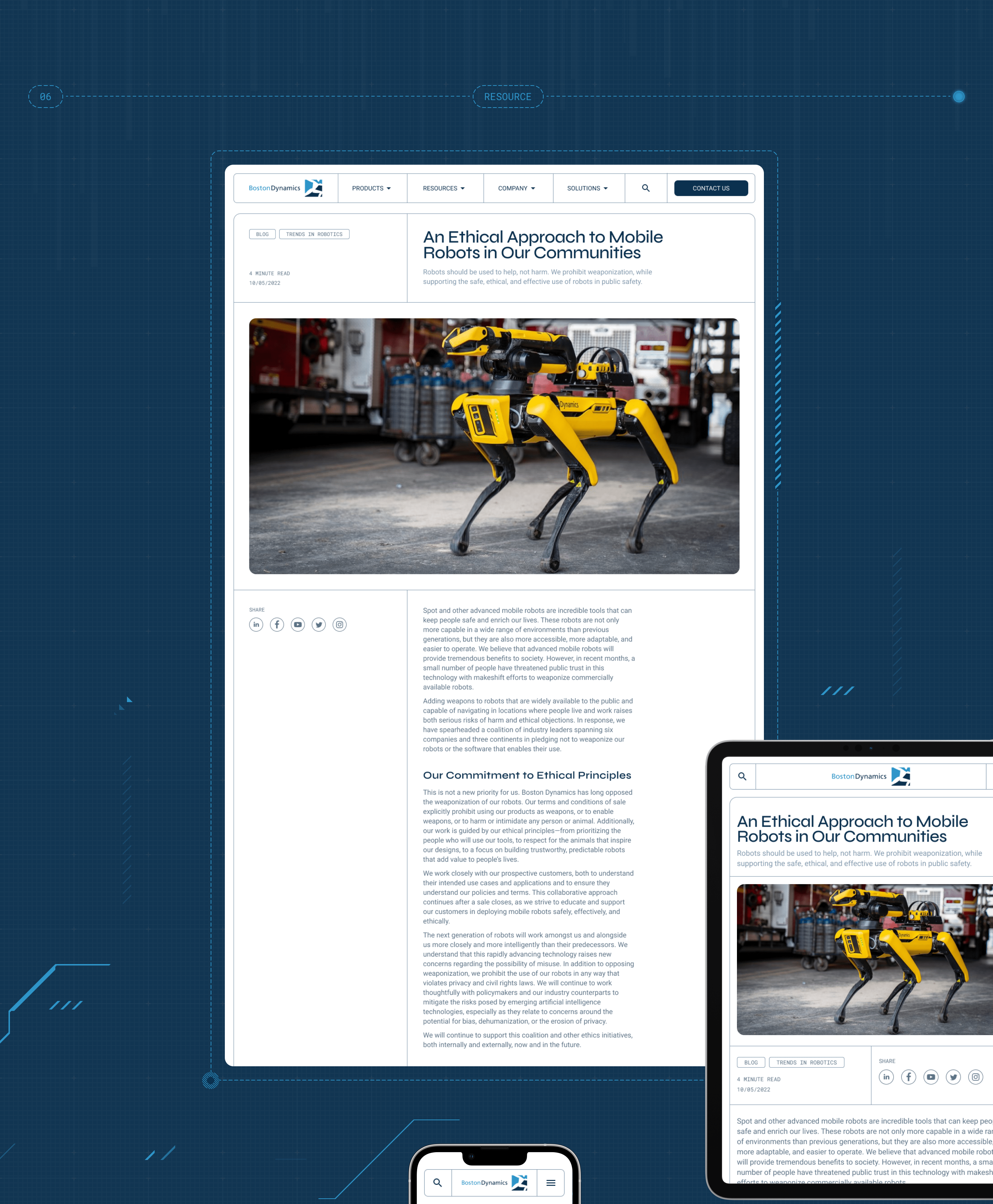 BOSTON DYNAMICS | Corporate Website Redesign — Изображение №12 — Интерфейсы, Графика на Dprofile