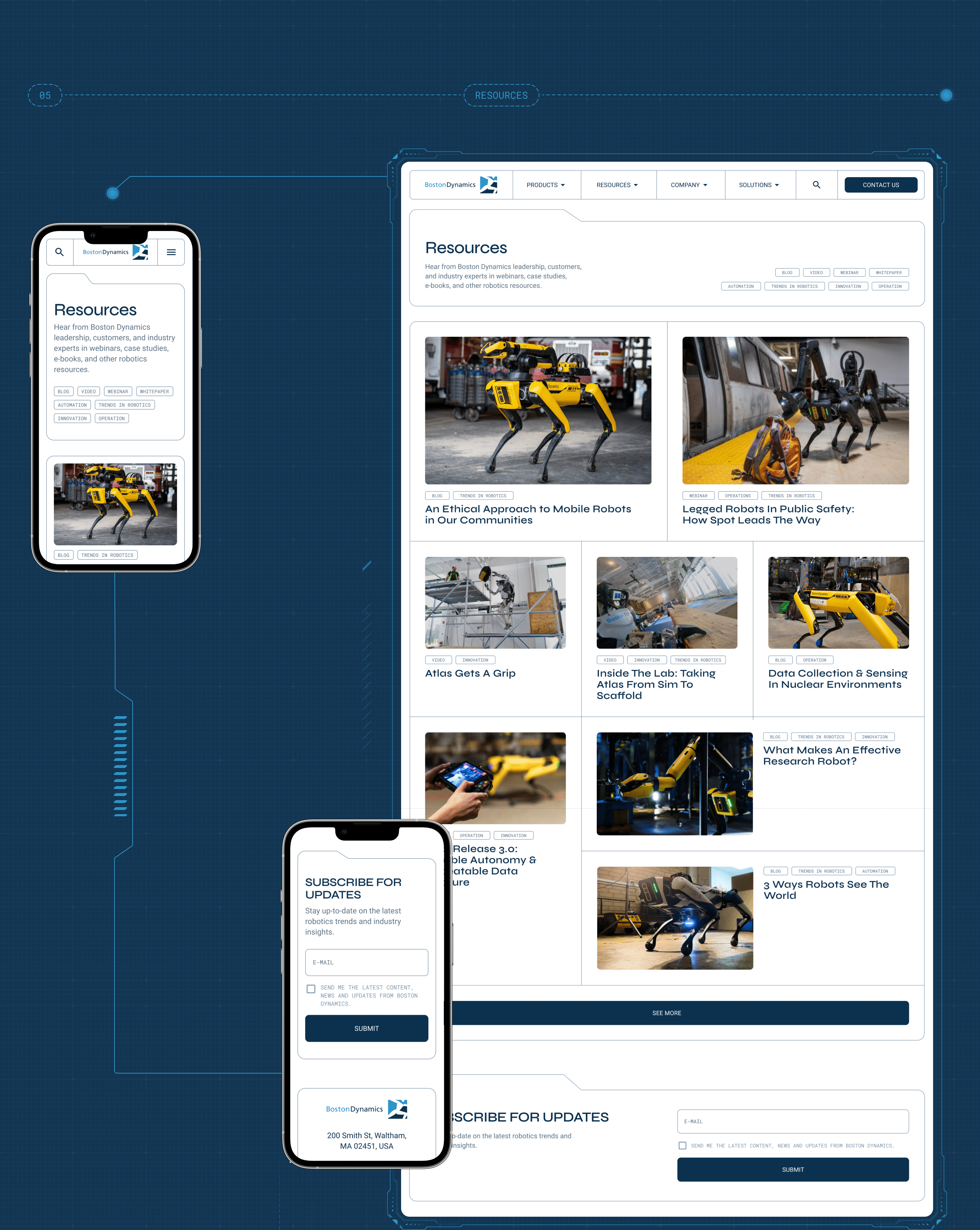 BOSTON DYNAMICS | Corporate Website Redesign — Изображение №10 — Интерфейсы, Графика на Dprofile