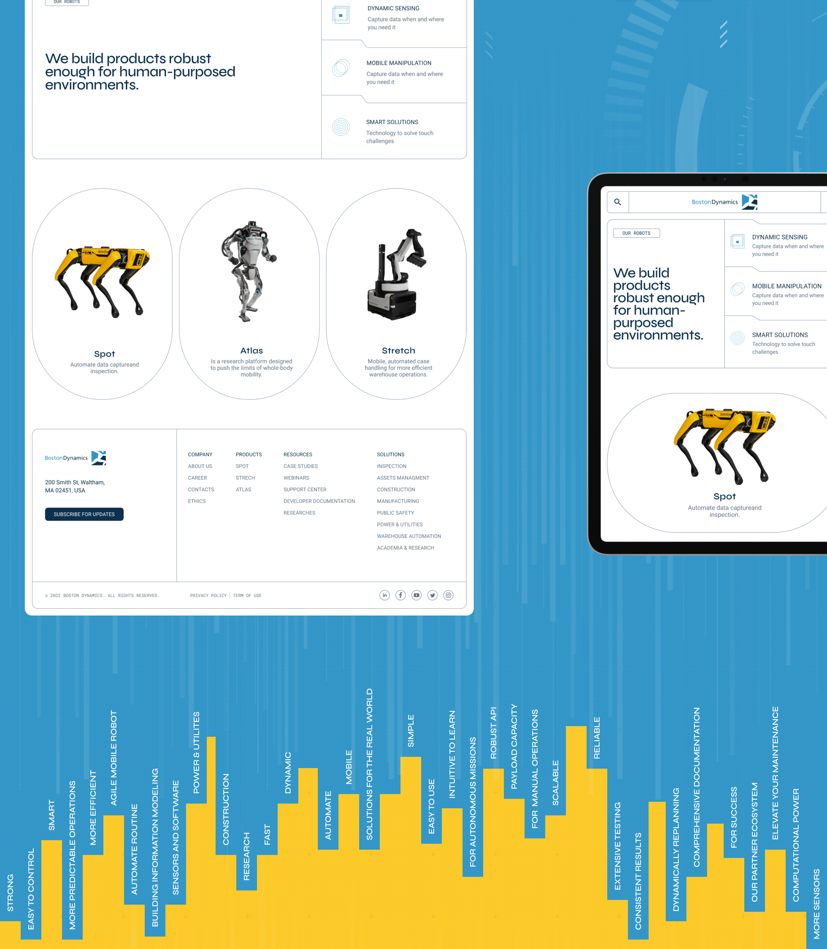 BOSTON DYNAMICS | Corporate Website Redesign — Изображение №7 — Интерфейсы, Графика на Dprofile