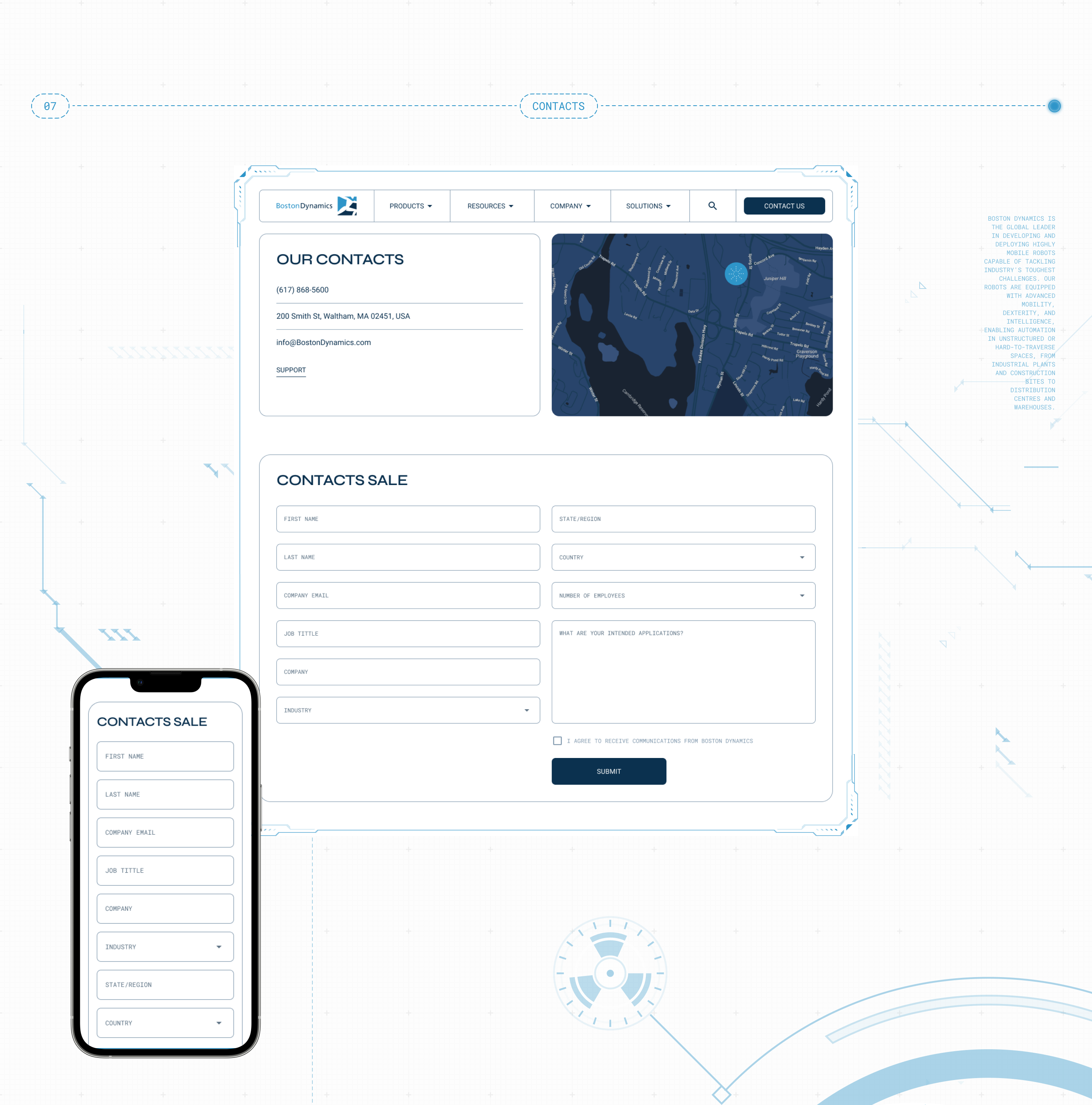 BOSTON DYNAMICS | Corporate Website Redesign — Изображение №14 — Интерфейсы, Графика на Dprofile