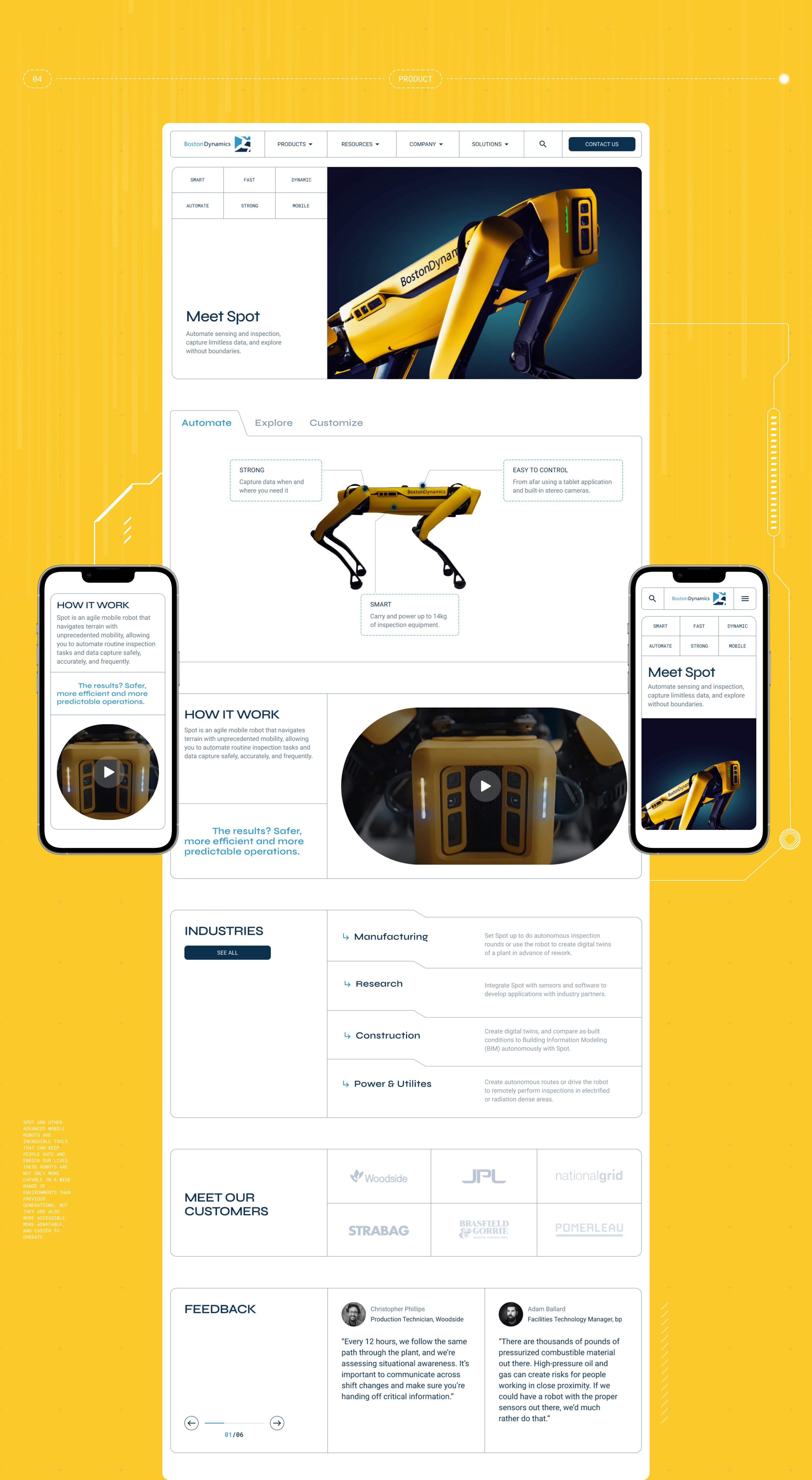 BOSTON DYNAMICS | Corporate Website Redesign — Изображение №8 — Интерфейсы, Графика на Dprofile