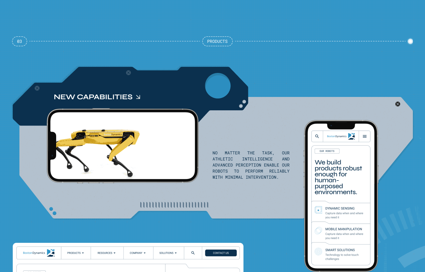 BOSTON DYNAMICS | Corporate Website Redesign — Изображение №6 — Интерфейсы, Графика на Dprofile