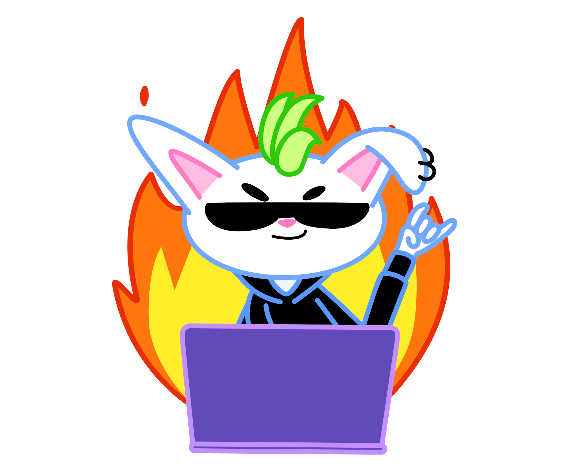 Анимированный стикер Telegram. Кролик Джефф — Иллюстрация, Анимация на Dprofile