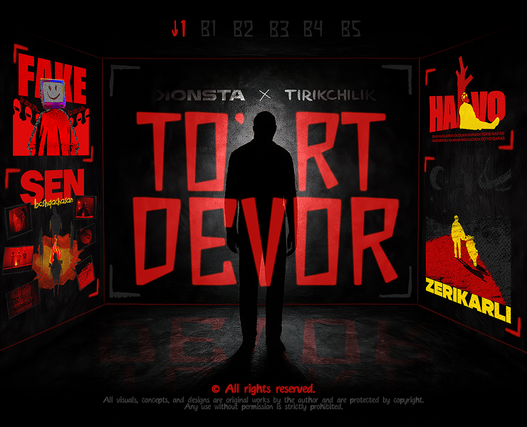 "TO'RT DEVOR" — визуальный манифест внутренней борьбы — Брендинг на Dprofile