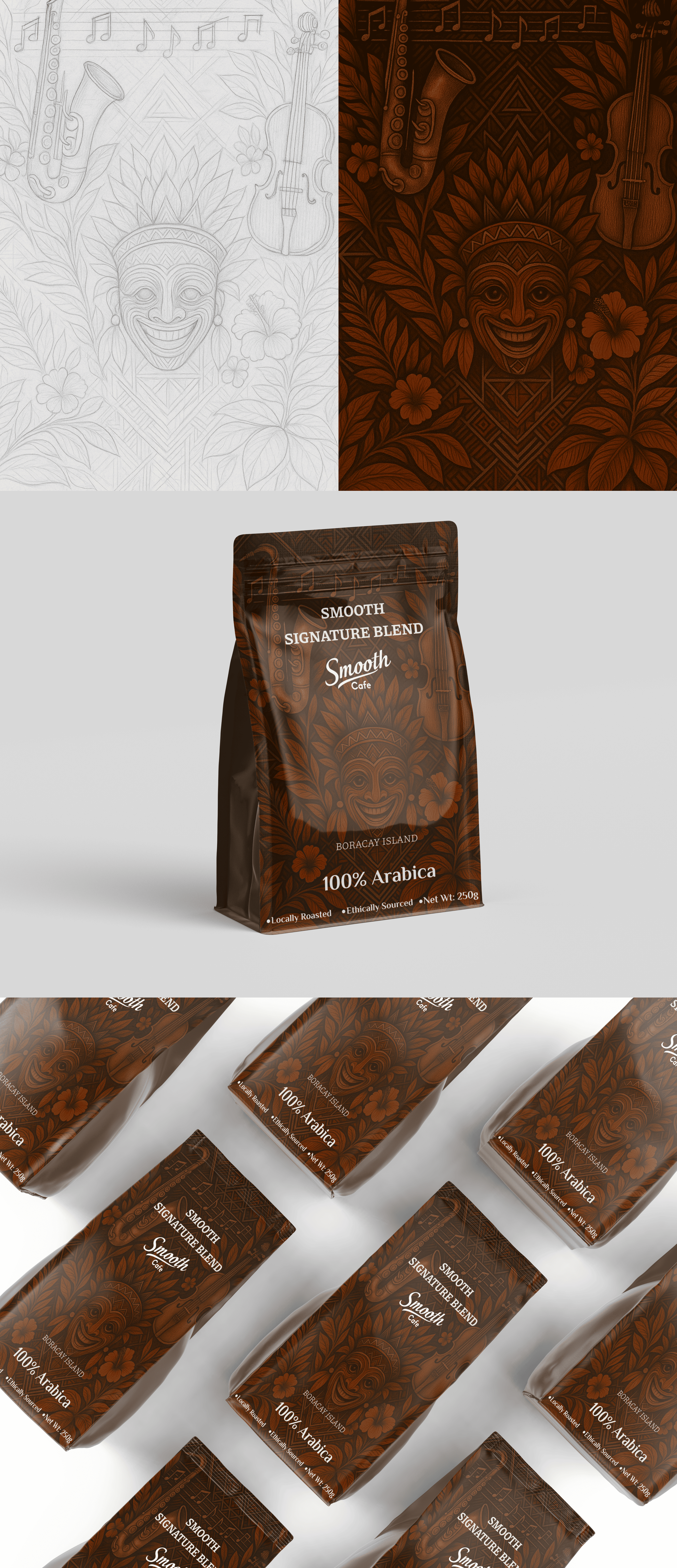 Мерч/ Упаковка для кафе/Merch/Packaging for cafe — Изображение №5 — Брендинг, Графика на Dprofile