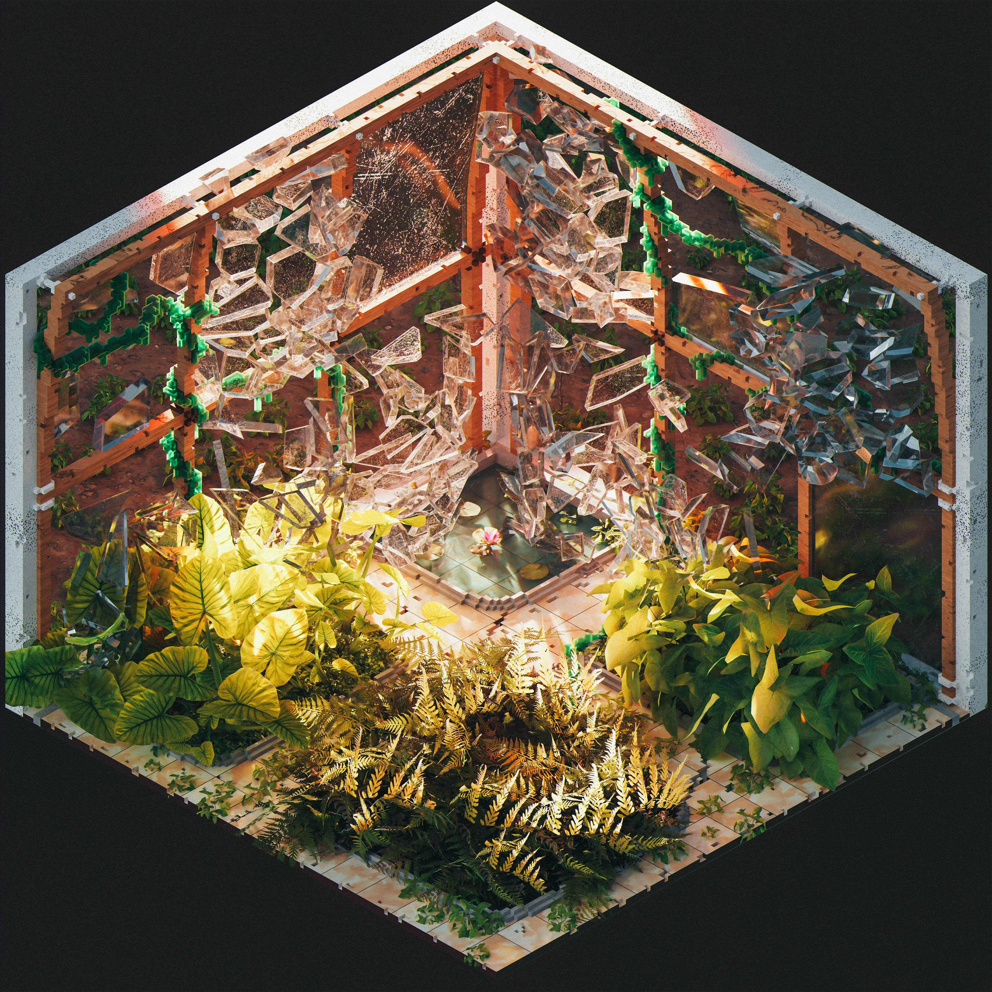 The Greenhouse Cube (Qoob Compilation) — Изображение №4 — Иллюстрация, 3D на Dprofile
