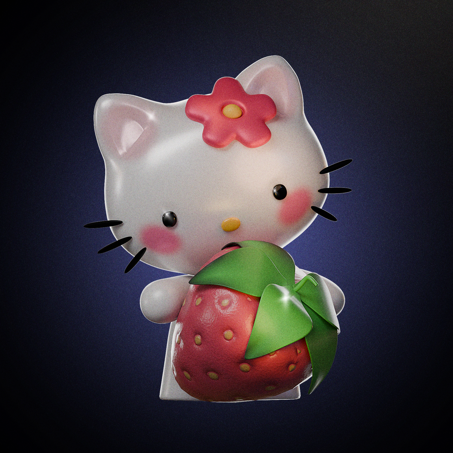 3D-иллюстрация. Hello Kitty — Изображение №3 — Иллюстрация, 3D на Dprofile