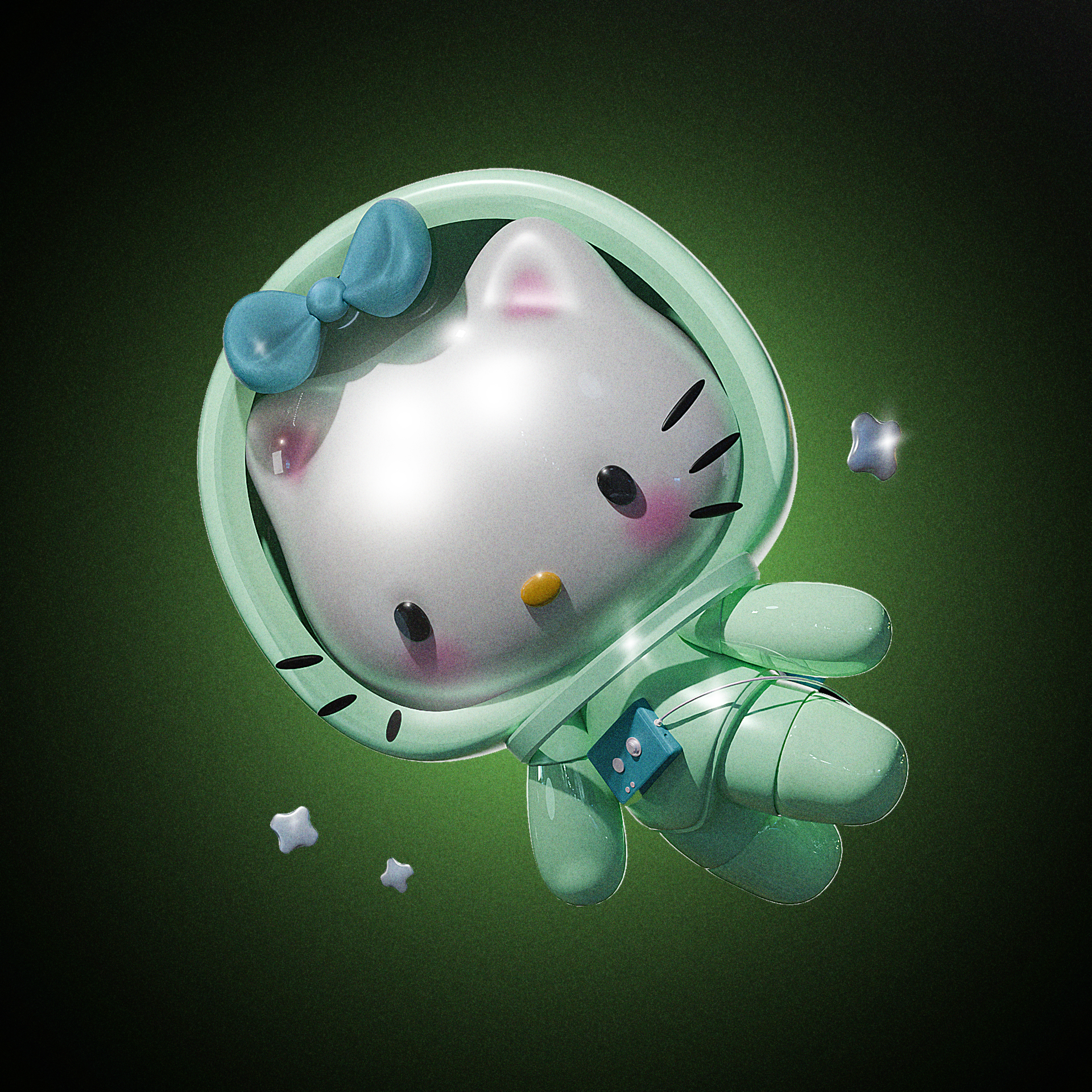 3D-иллюстрация. Hello Kitty — Изображение №5 — Иллюстрация, 3D на Dprofile