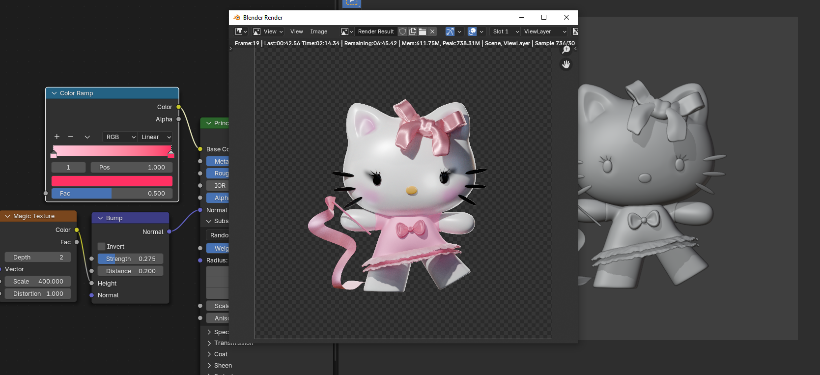 3D-иллюстрация. Hello Kitty — Изображение №9 — Иллюстрация, 3D на Dprofile