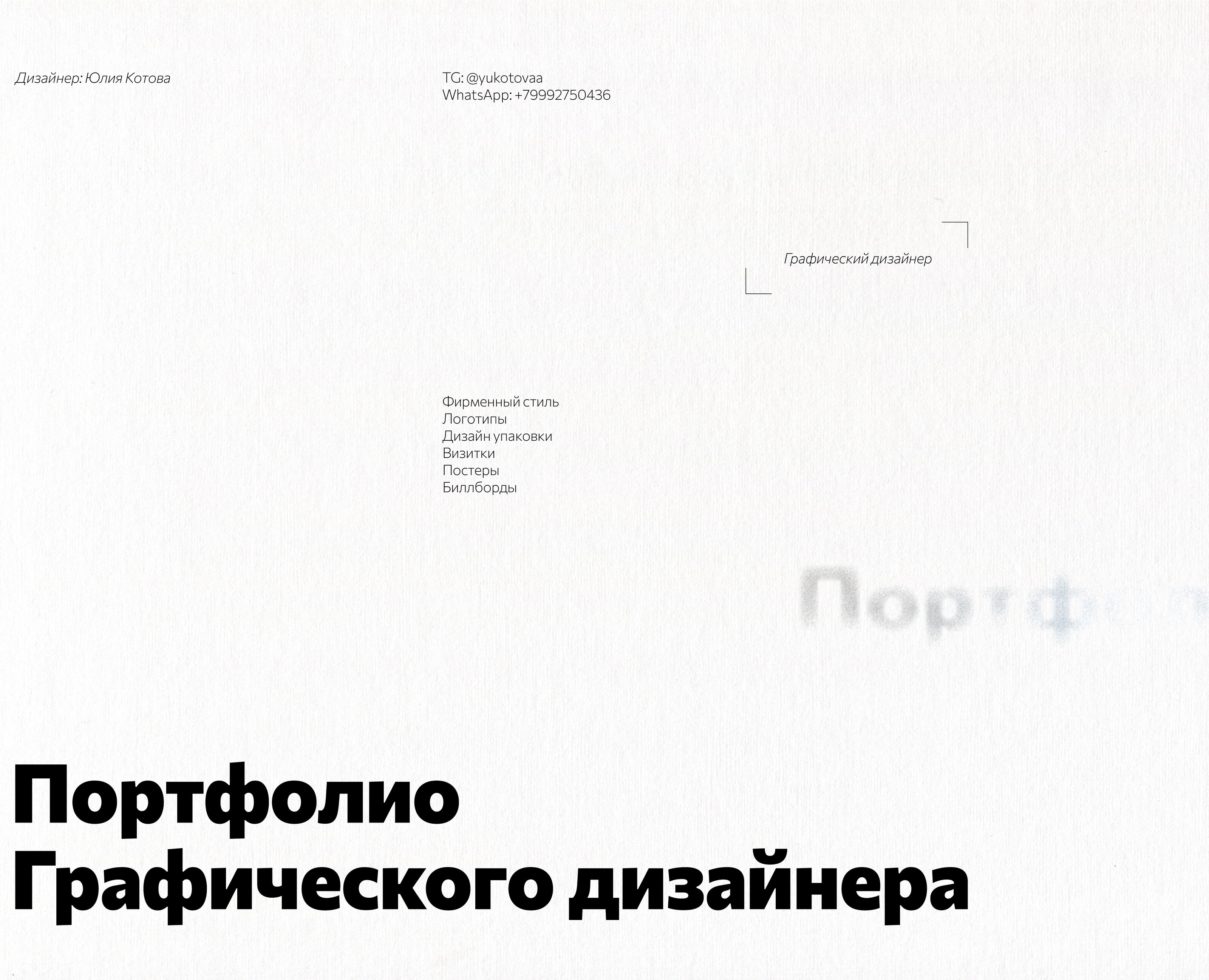 Портфолио графического дизайнера — Брендинг на Dprofile