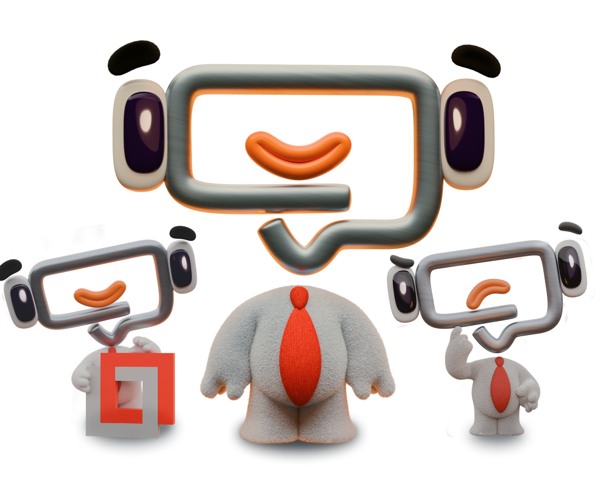 3D-персонаж-маскот — Иллюстрация на Dprofile