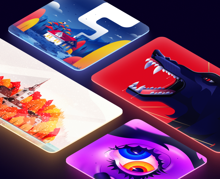Векторные иллюстрации на Dprofile