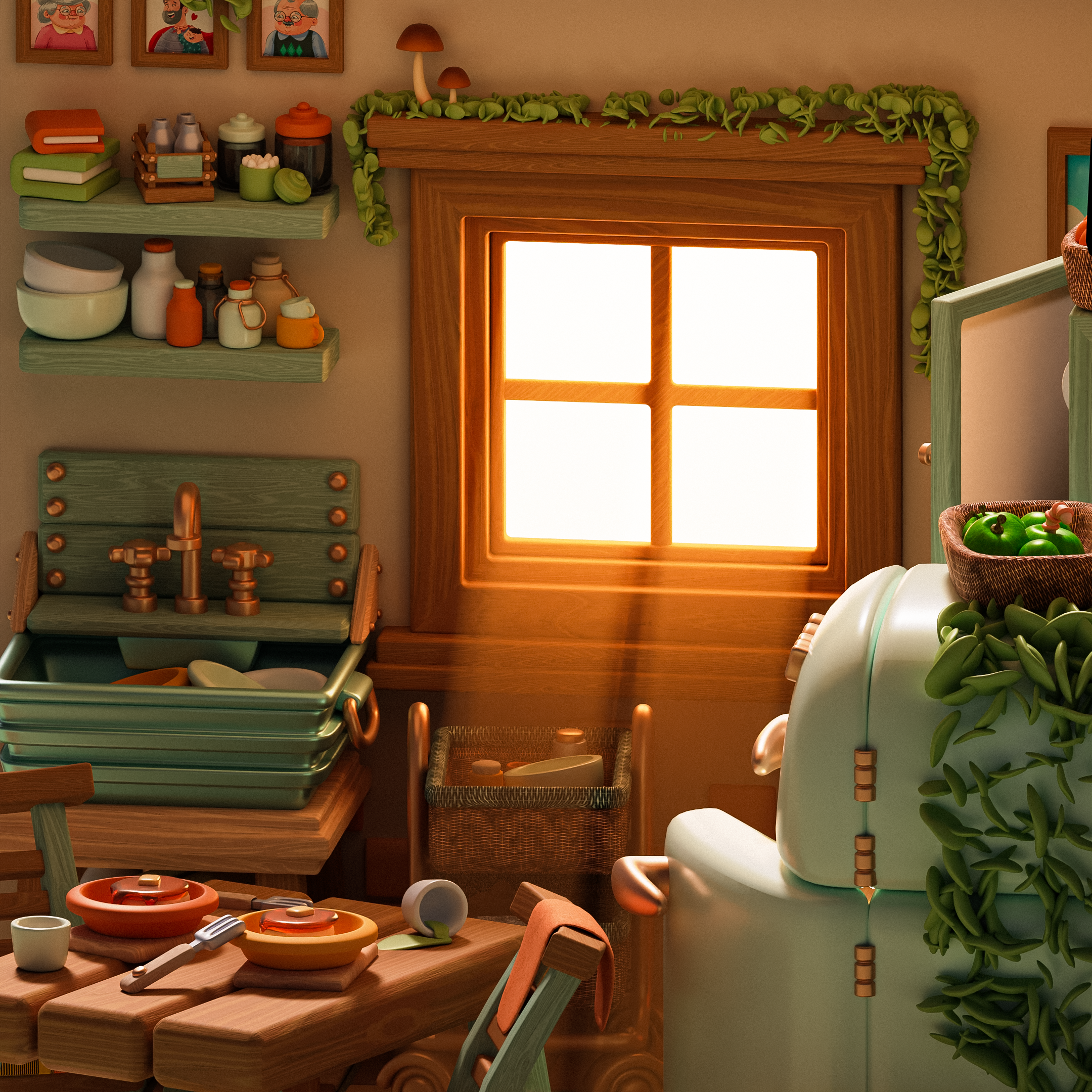 Уютные 3D-комнаты — Изображение №3 — Иллюстрация, 3D на Dprofile