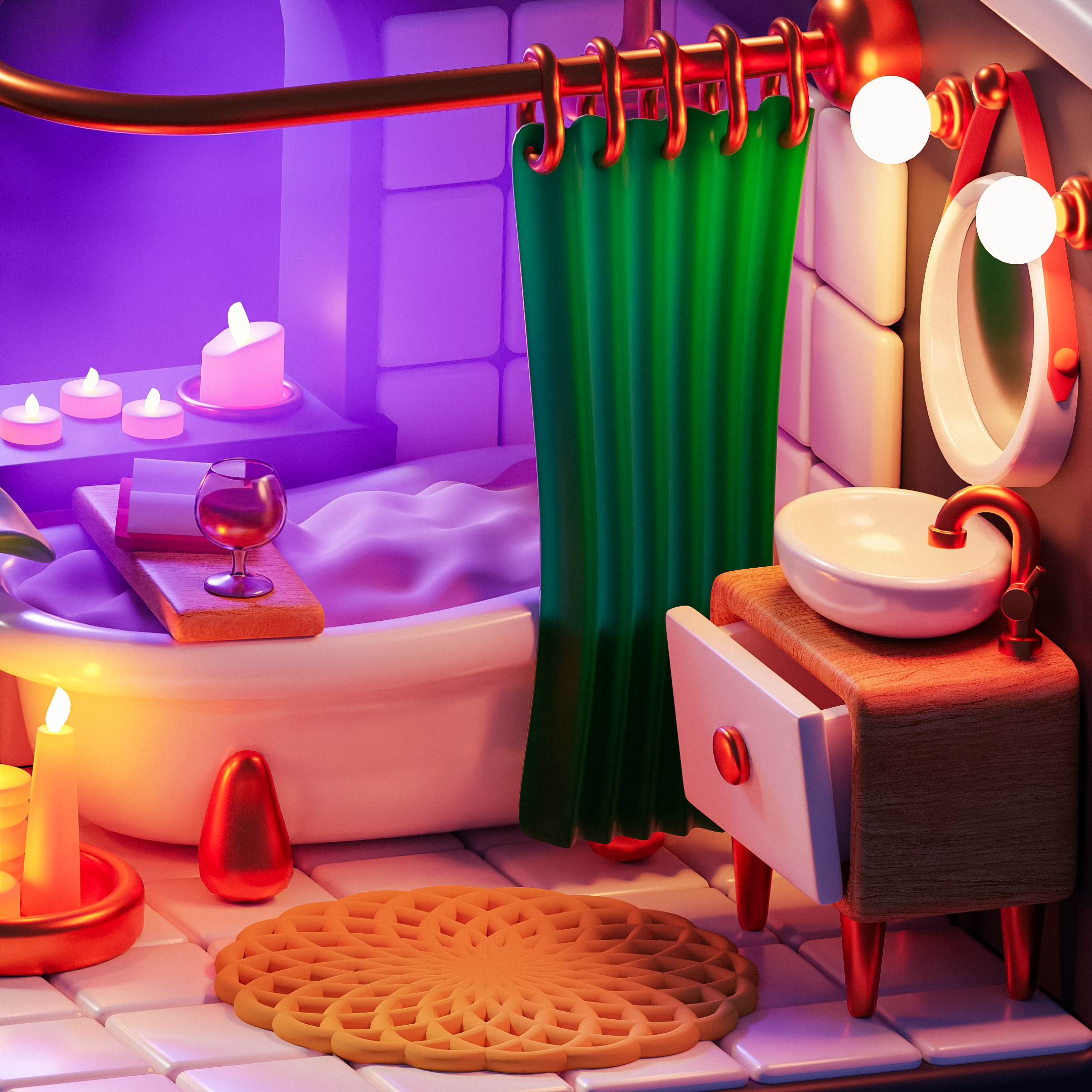 Уютные 3D-комнаты — Изображение №6 — Иллюстрация, 3D на Dprofile