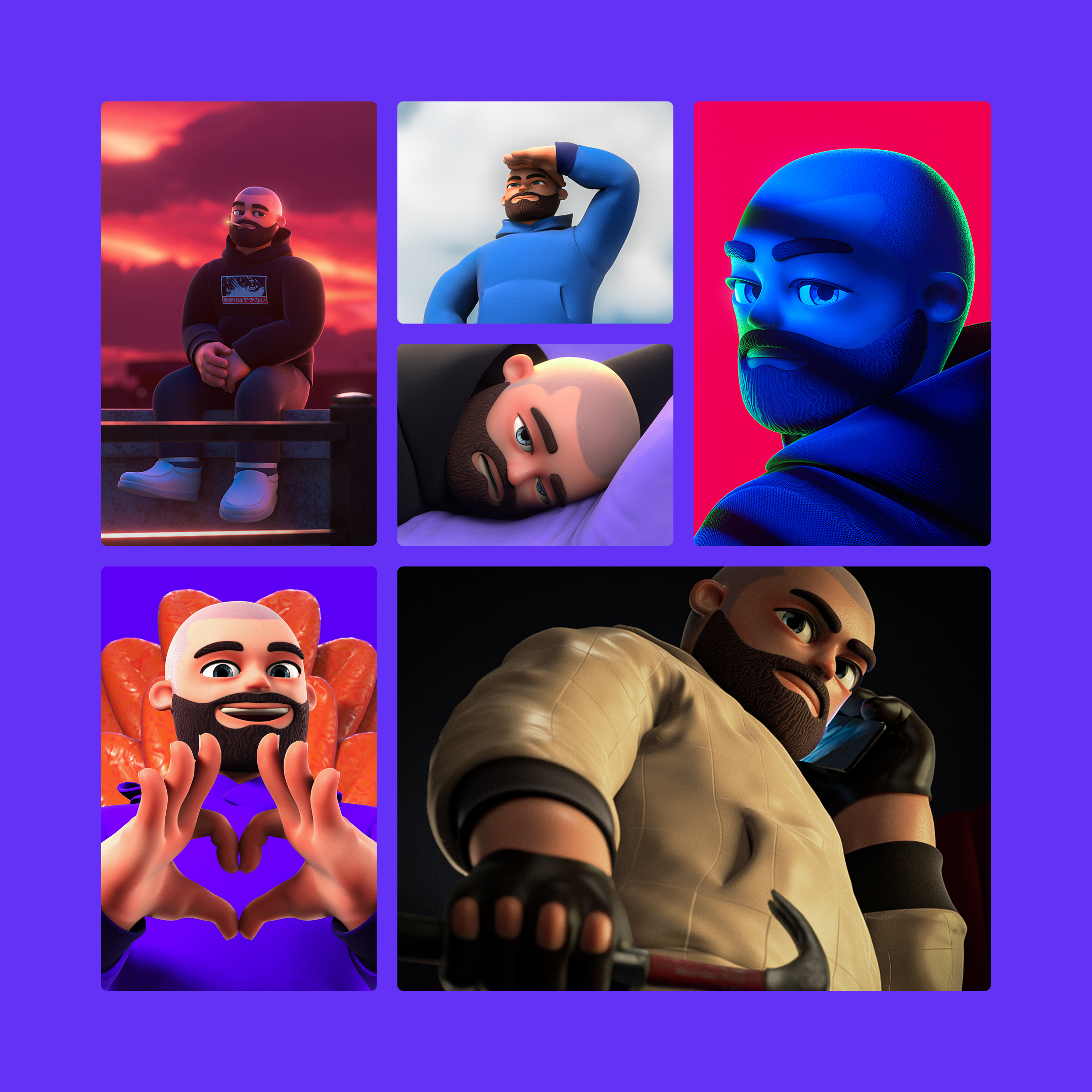 3D персонаж и элементы — Изображение №21 — Иллюстрация, 3D на Dprofile