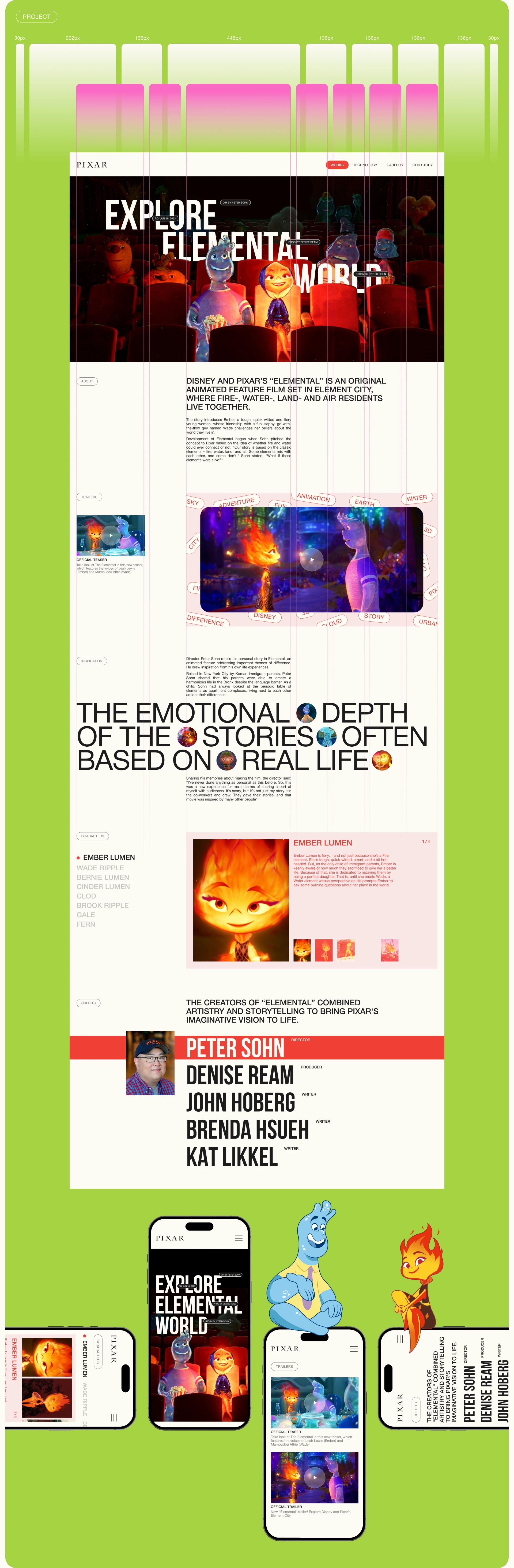 PIXAR | Corporate website redesign — Изображение №8 — Интерфейсы на Dprofile