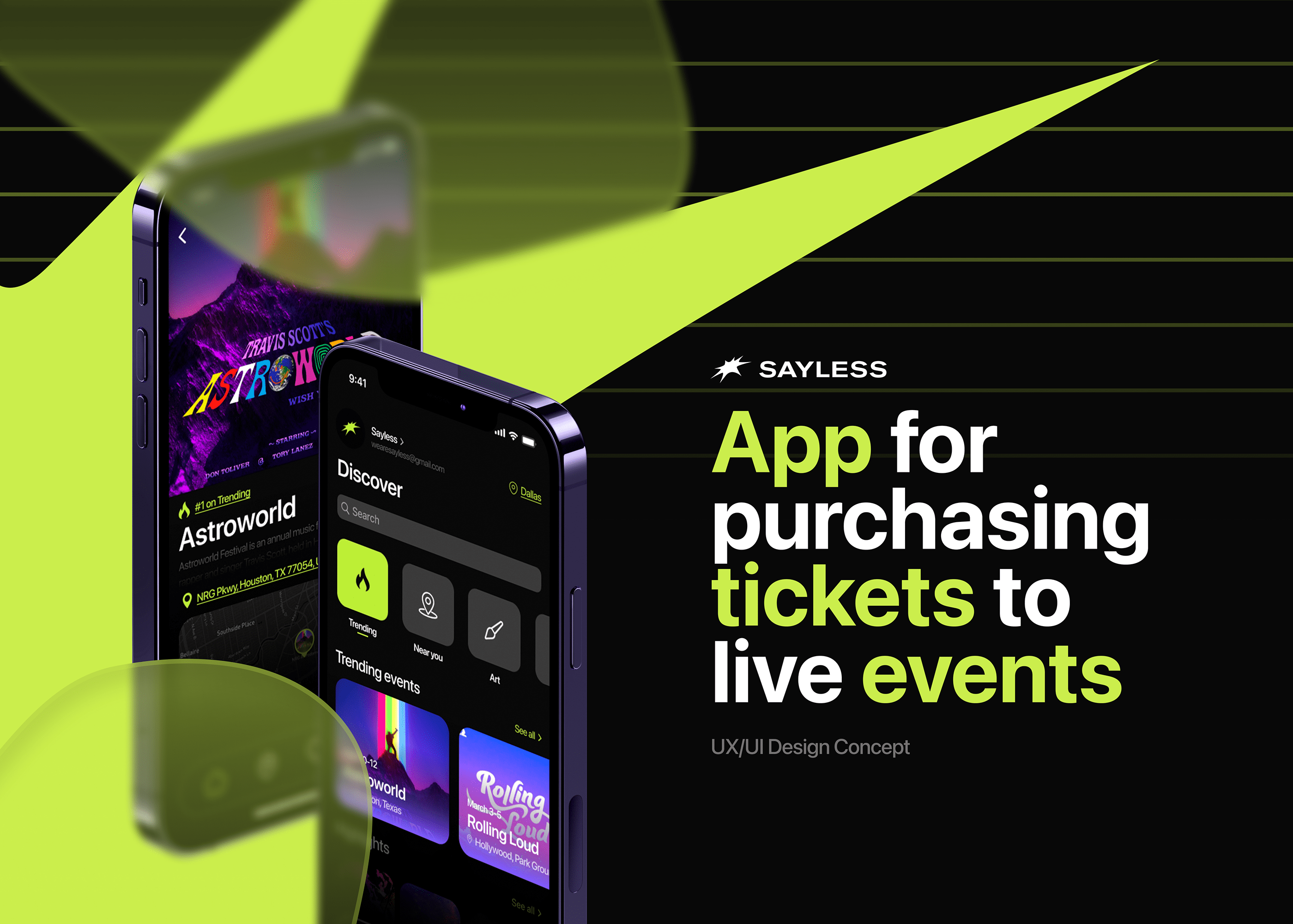 Sayless Tickets / Live events tickets — Изображение №1 — Интерфейсы на Dprofile