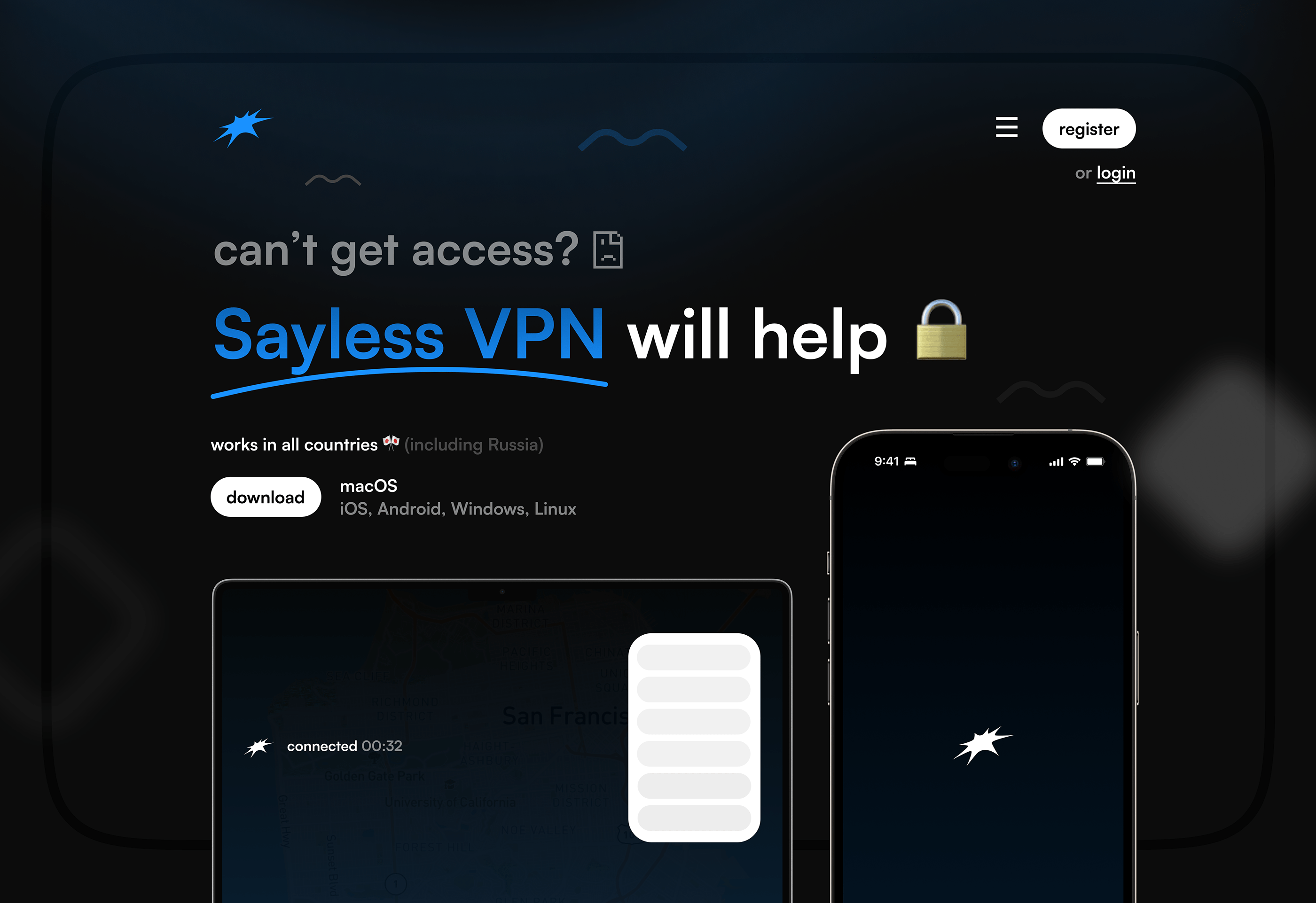Concepts and landings 2022-2023 / Sayless — Изображение №2 — Интерфейсы, Брендинг на Dprofile