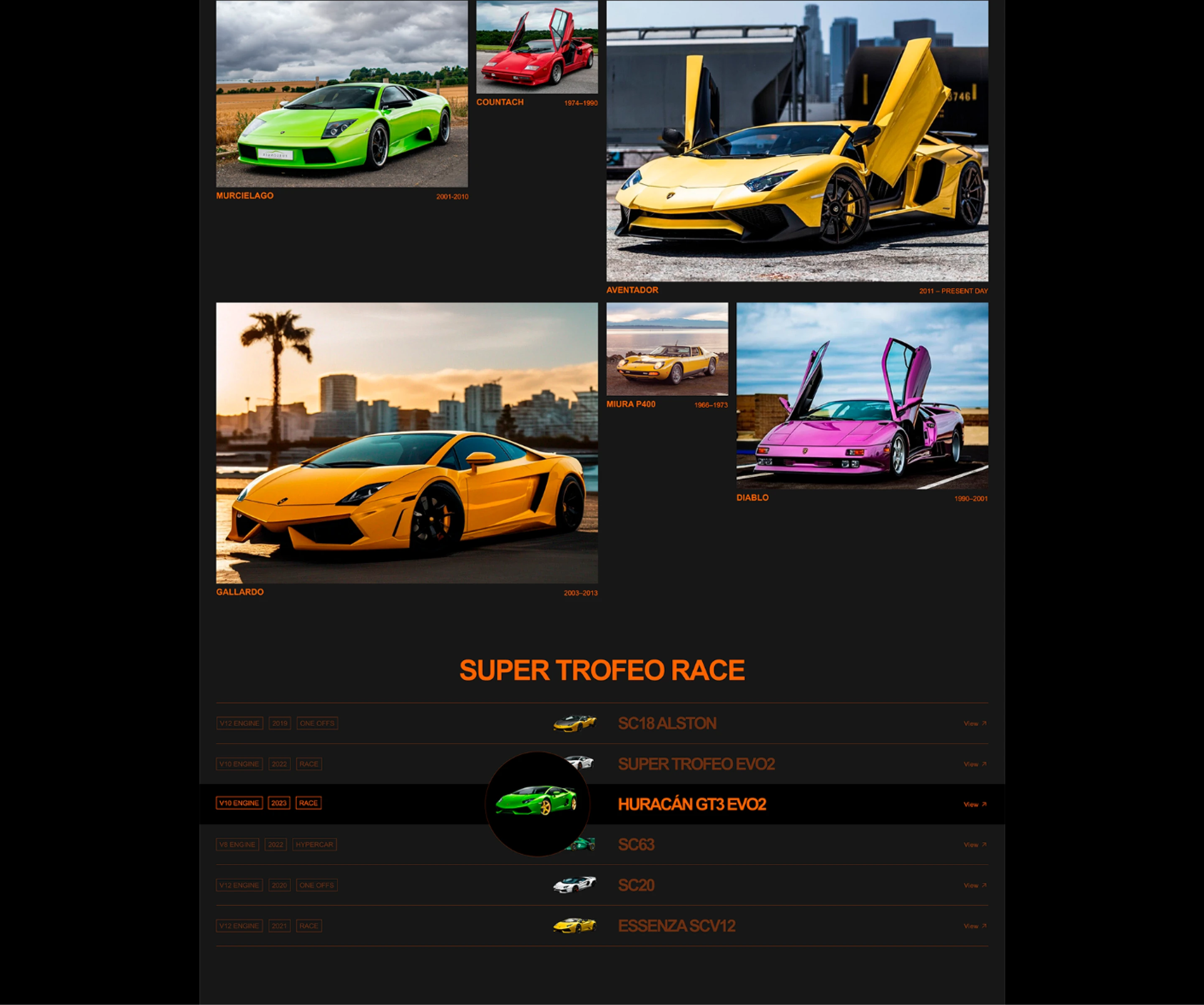 Lamborghini | Corporate website | Redesign — Изображение №4 — Интерфейсы на Dprofile