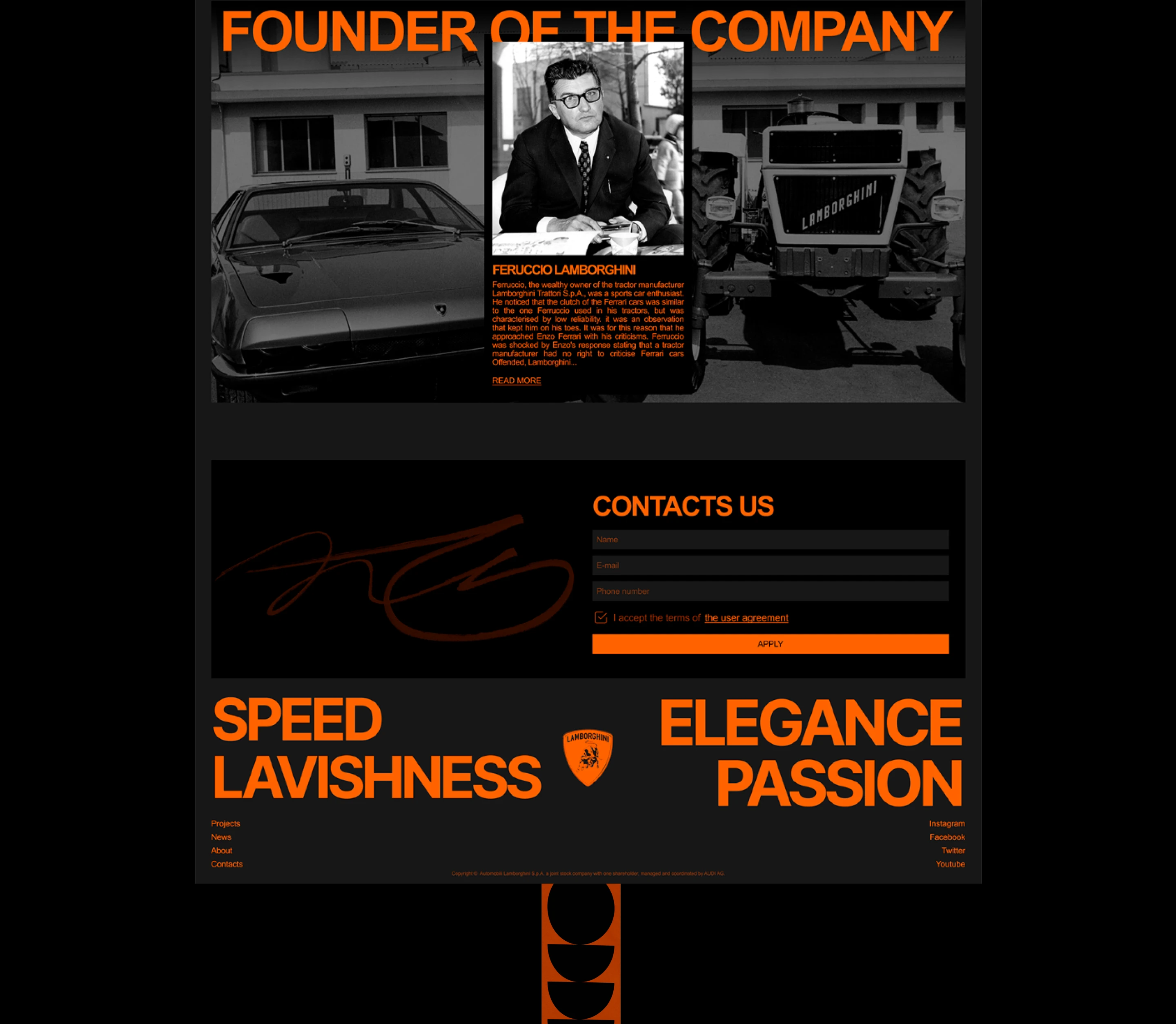Lamborghini | Corporate website | Redesign — Изображение №6 — Интерфейсы на Dprofile
