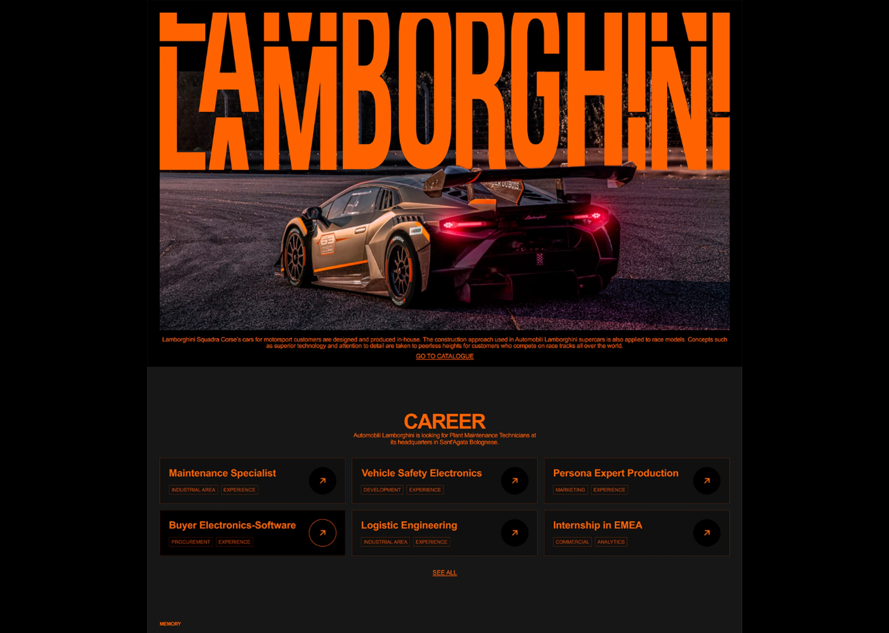Lamborghini | Corporate website | Redesign — Изображение №5 — Интерфейсы на Dprofile