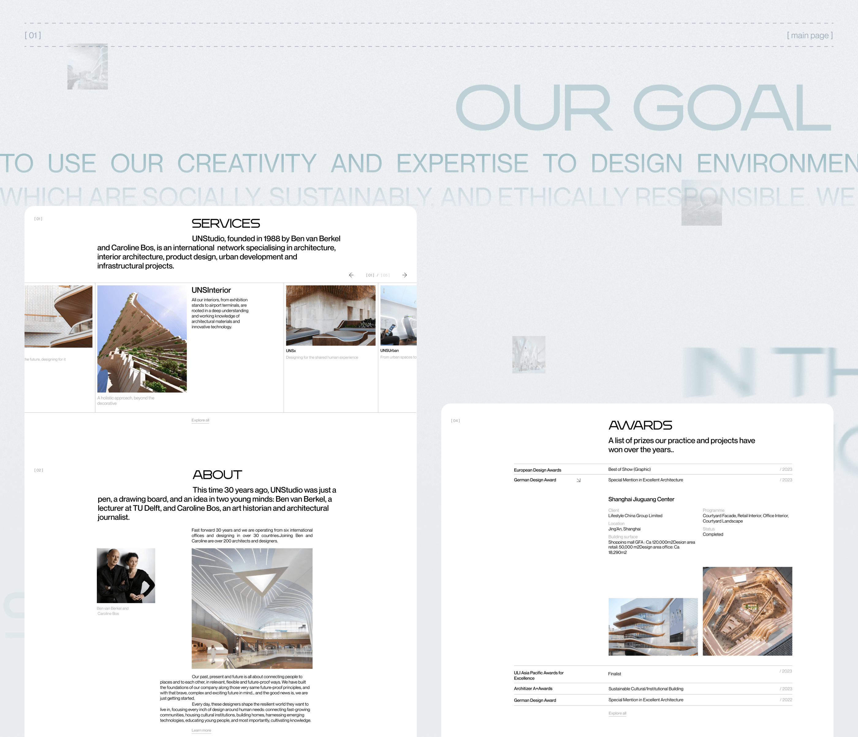 UNSTUDIO / Corporate website — Изображение №2 — Интерфейсы на Dprofile