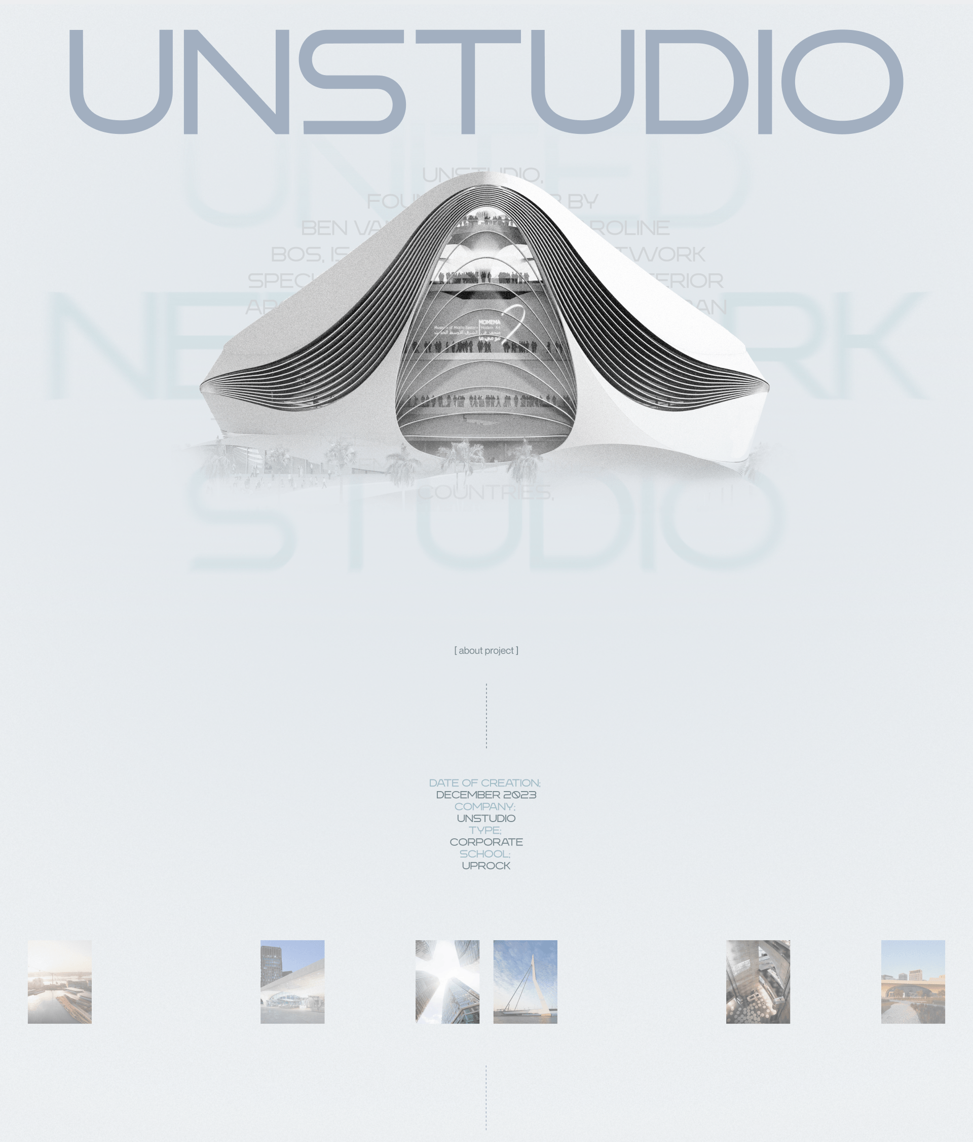 UNSTUDIO / Corporate website — Изображение №1 — Интерфейсы на Dprofile