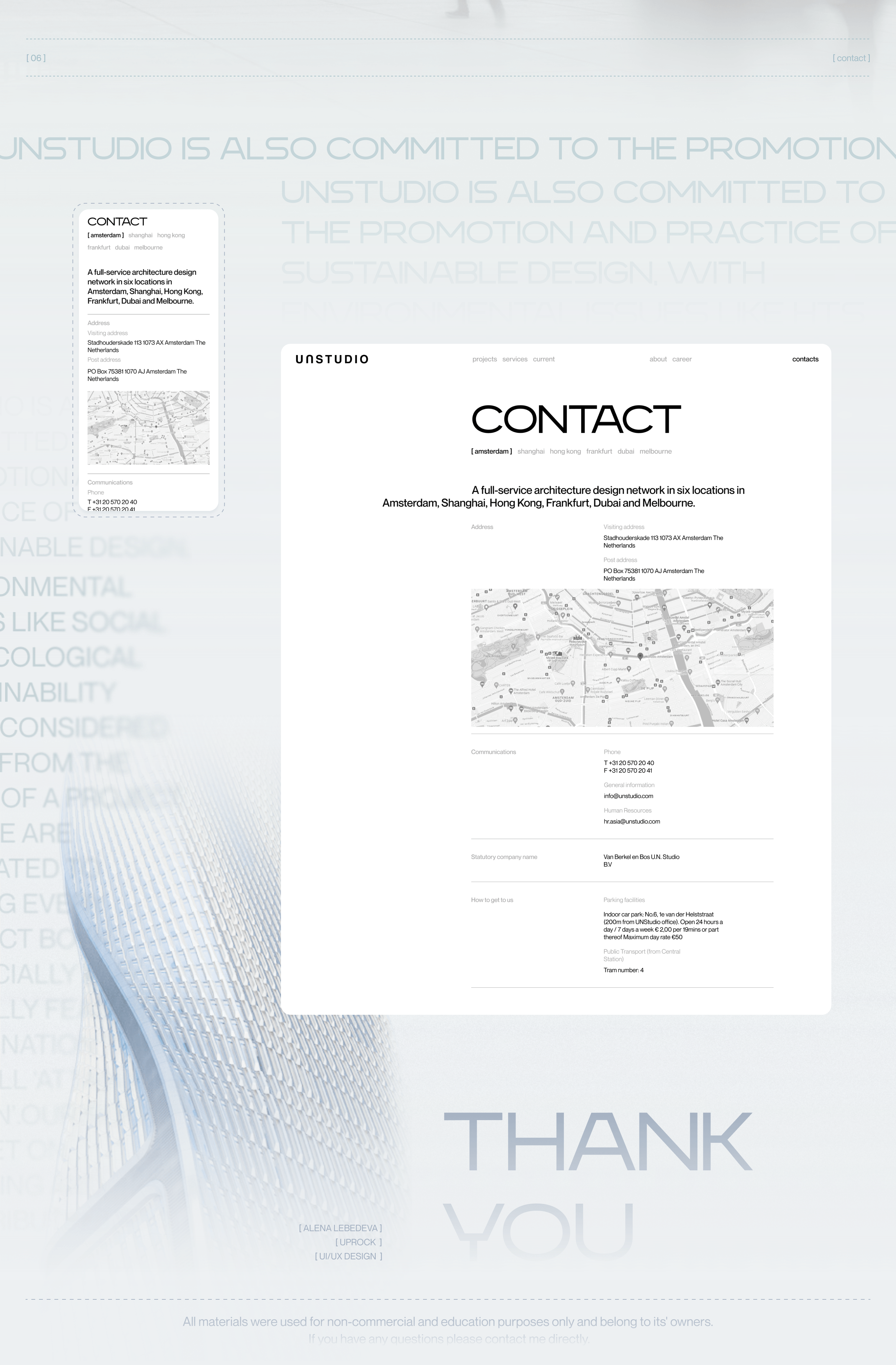 UNSTUDIO / Corporate website — Изображение №12 — Интерфейсы на Dprofile
